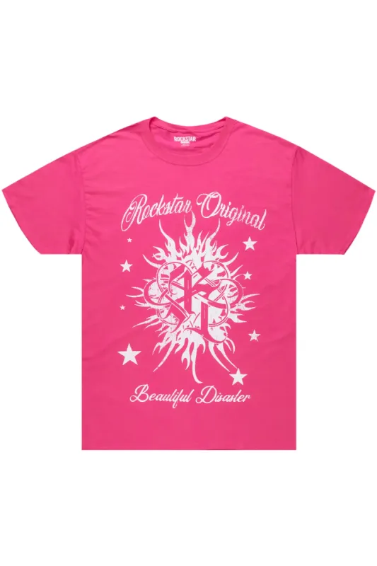 Tionnie Pink Oversized T-Shirt sold by Rockstar Original