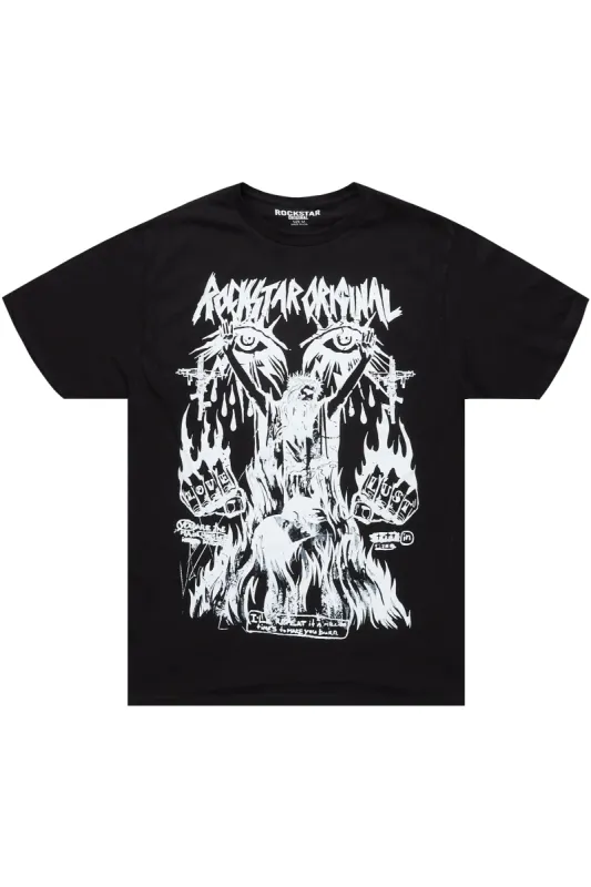 Capers Black Graphic T-Shirt sold by Rockstar Original