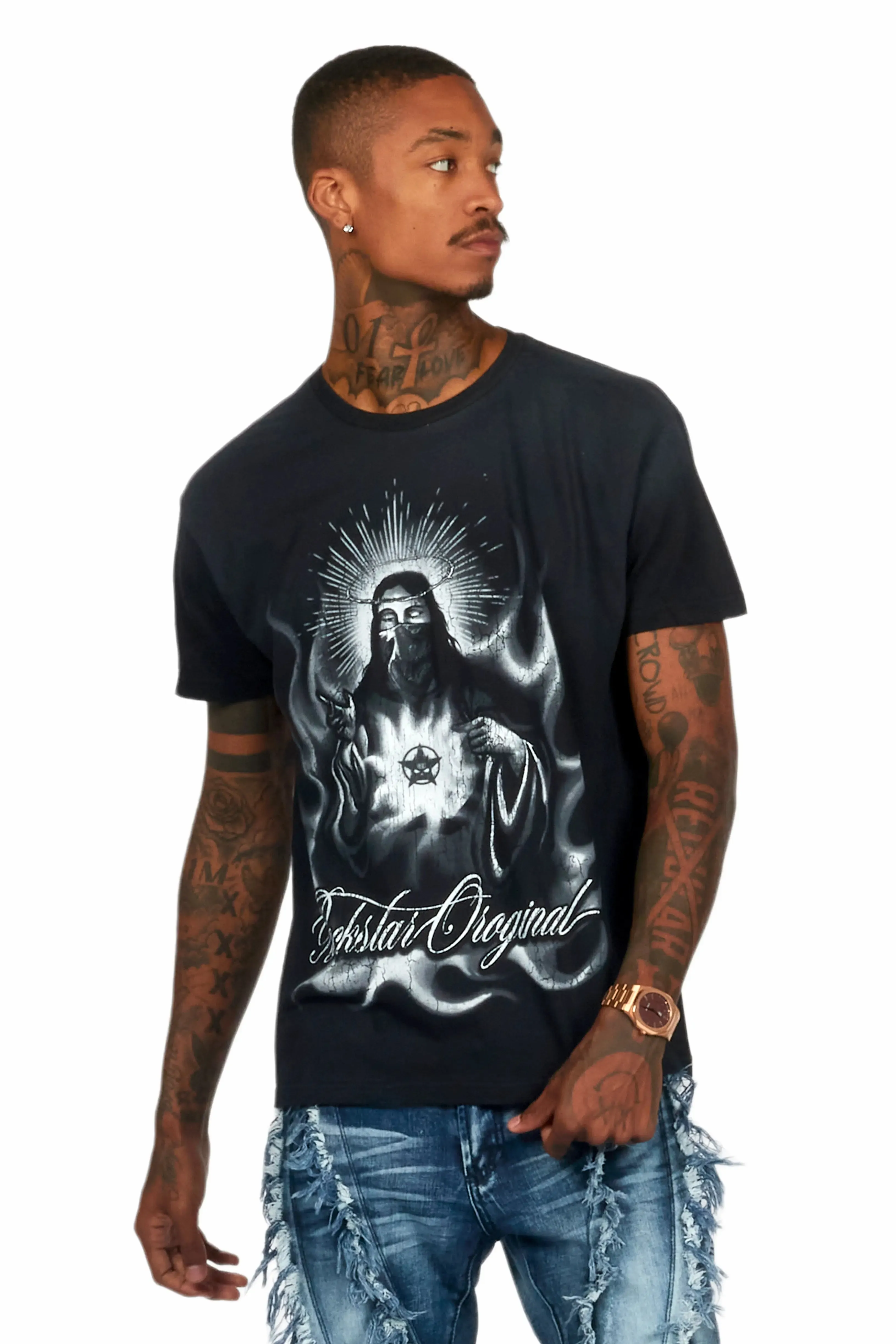 Schlep Black Graphic T-Shirt sold by Rockstar Original product image thumbnail 4