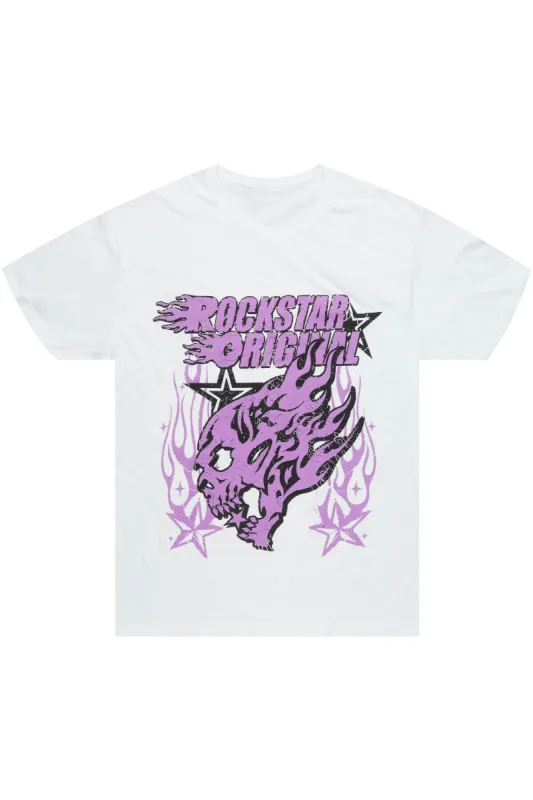 Smitty White/Purple Graphic T-Shirt sold by Rockstar Original