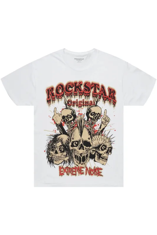 Tabor White Graphic T-Shirt sold by Rockstar Original