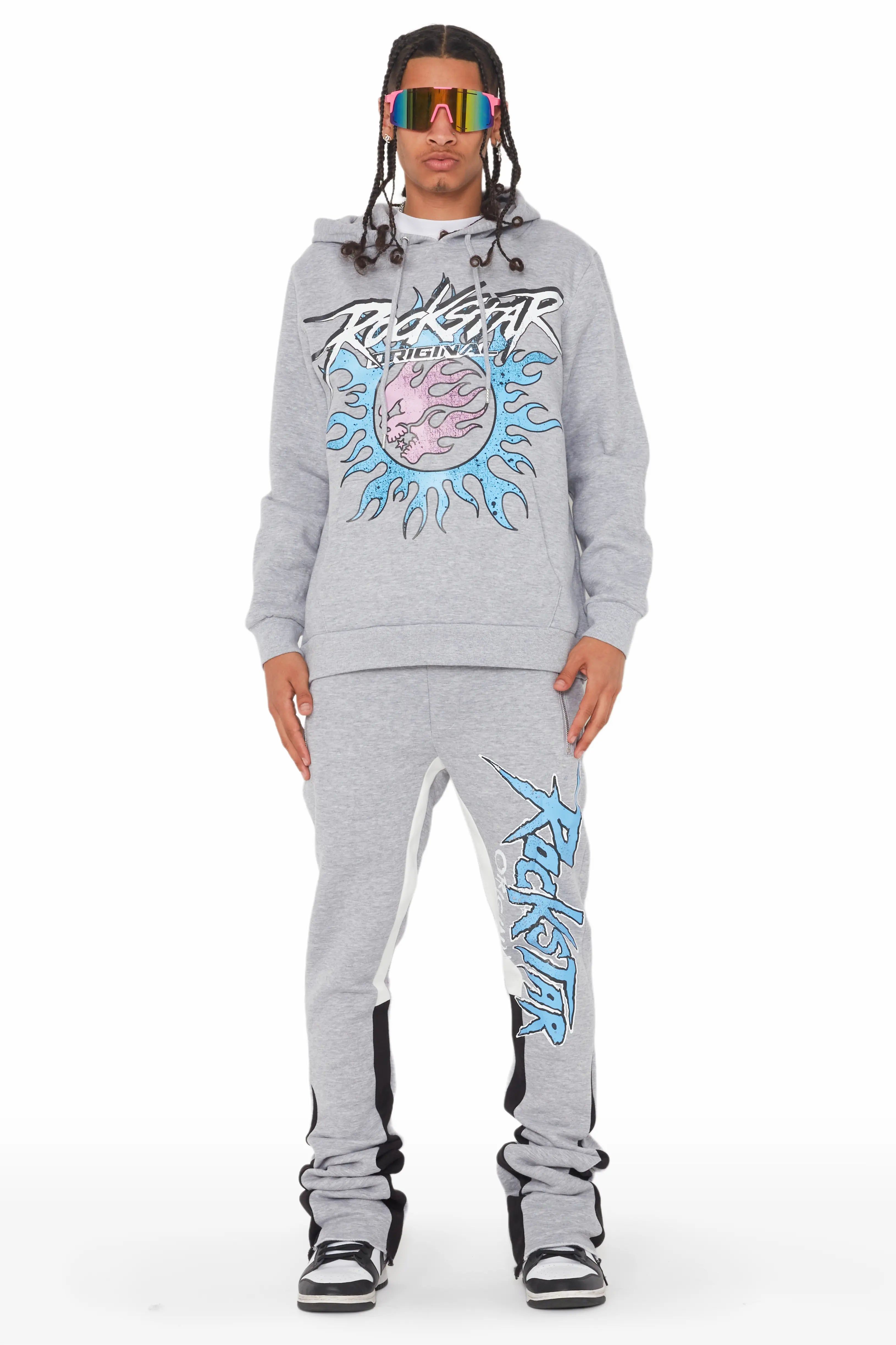 Aslan Heather Grey Stacked Flare Track Set sold by Rockstar Original