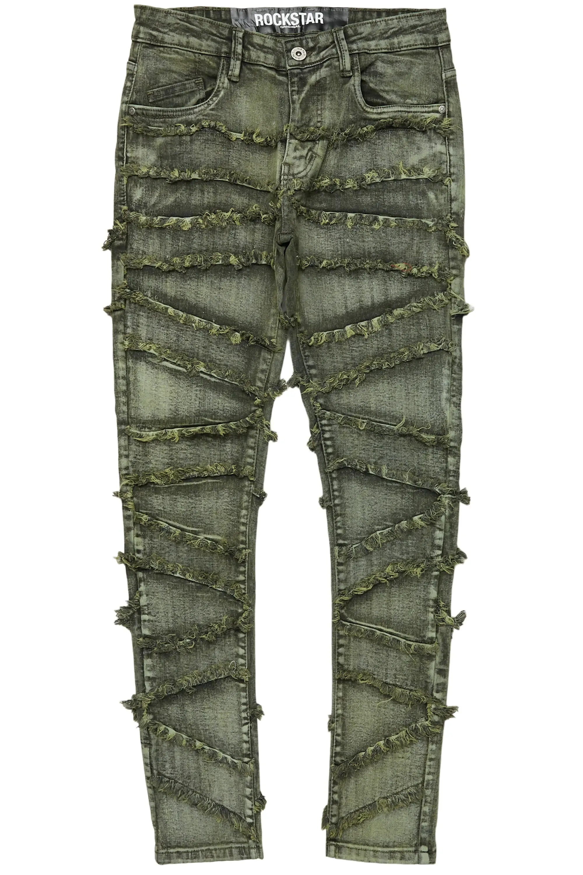 Ebrill Green Patchwork Skinny Fit Jean sold by Rockstar Original product image thumbnail 2
