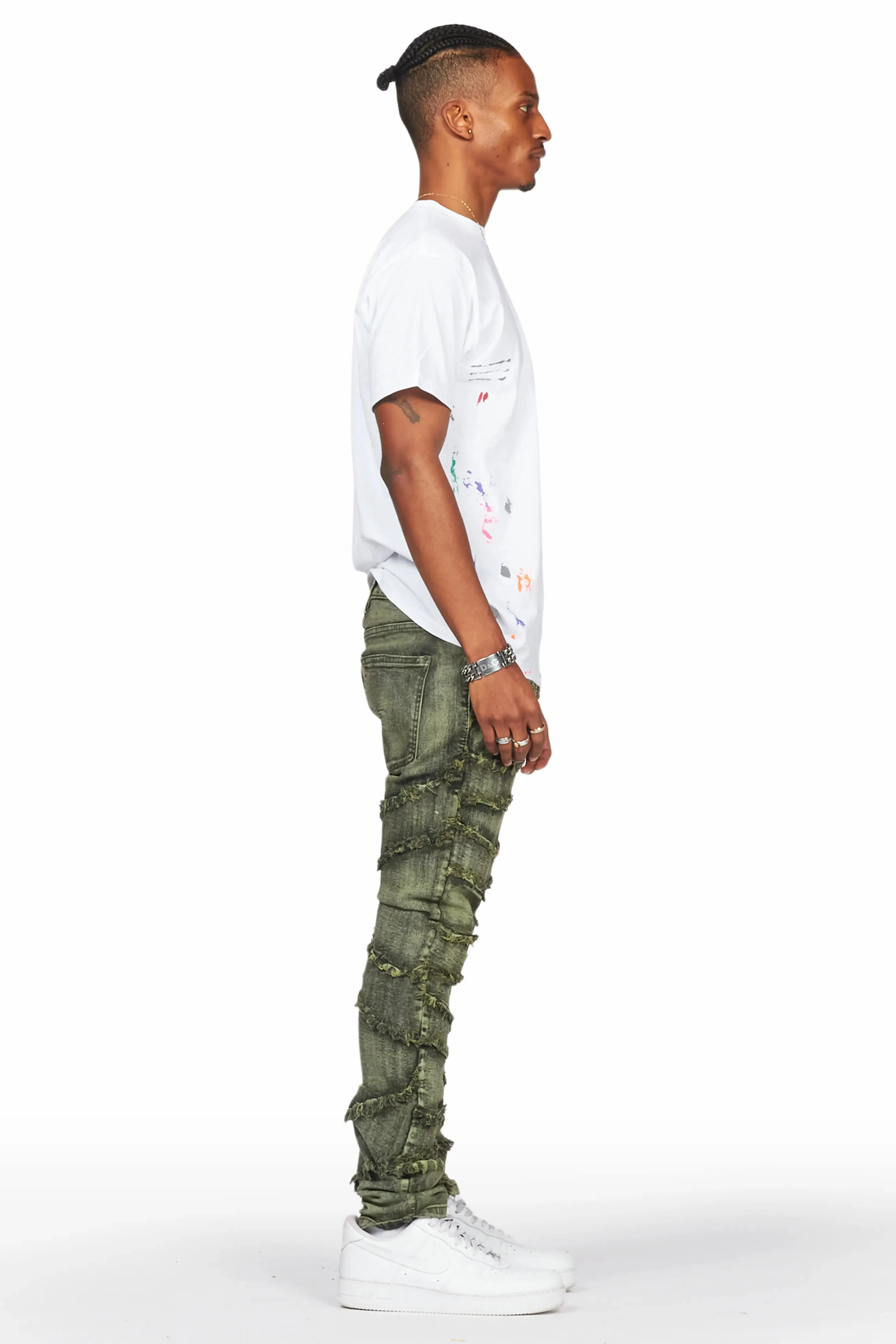 Ebrill Green Patchwork Skinny Fit Jean sold by Rockstar Original product image thumbnail 5