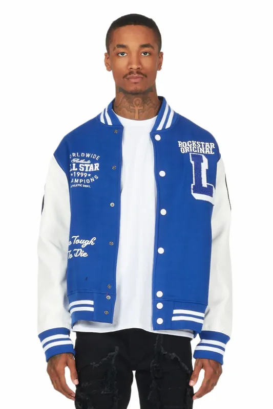 Tacey Royal Blue Varsity Jacket sold by Rockstar Original