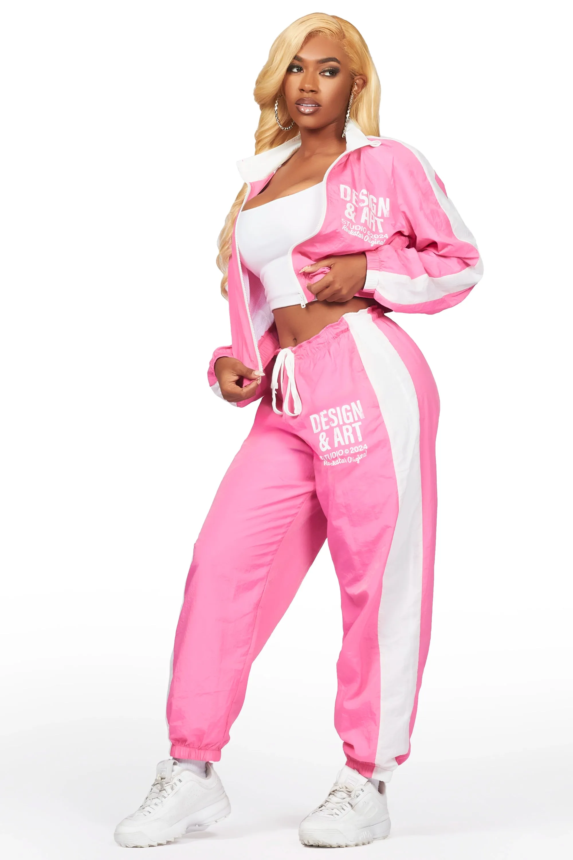 Lamanda Pink Baggy Lightweight Trackset sold by Rockstar Original product image thumbnail 4