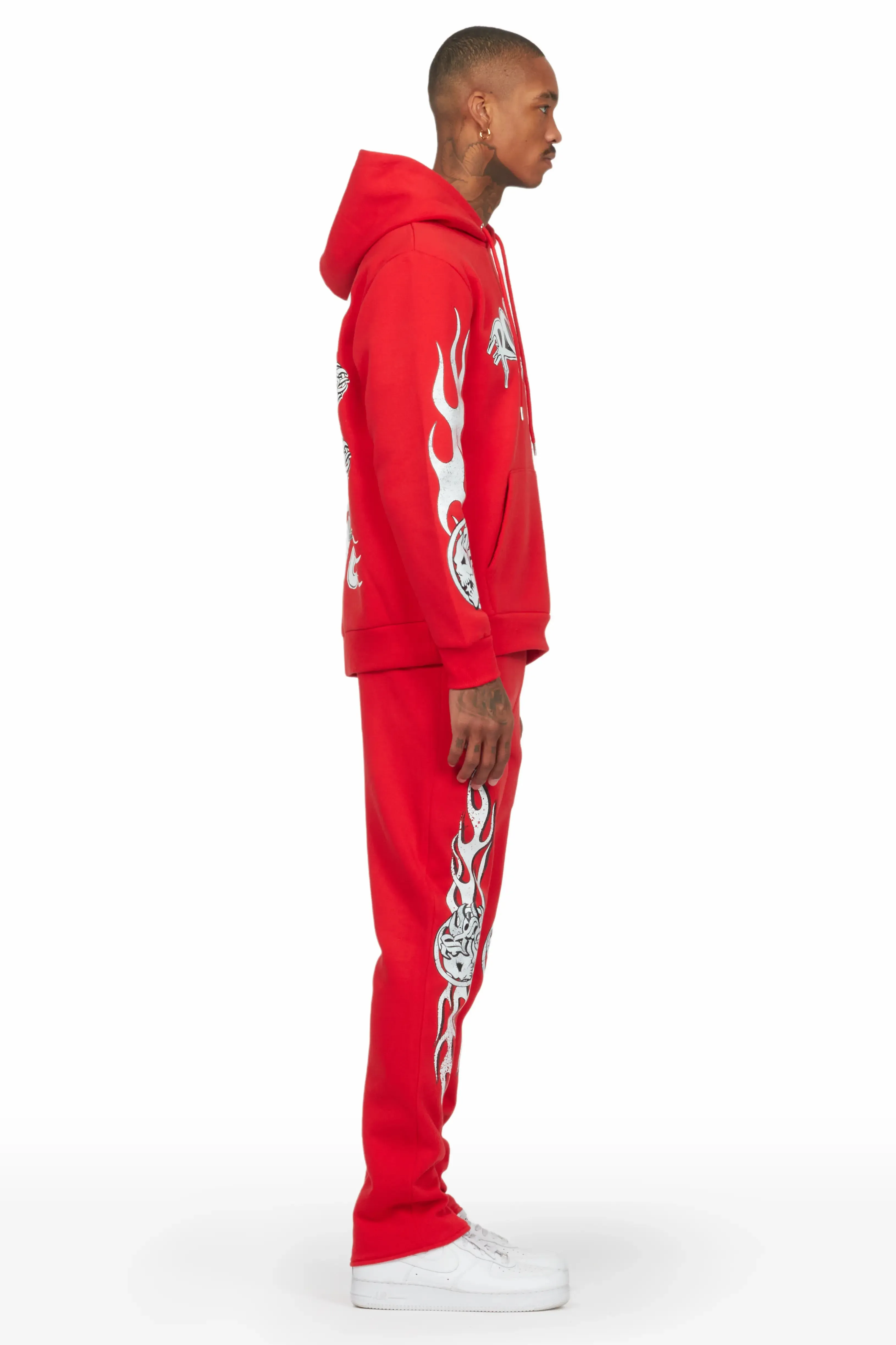 Iheartu Red Slim Fit Track Set sold by Rockstar Original product image thumbnail 3