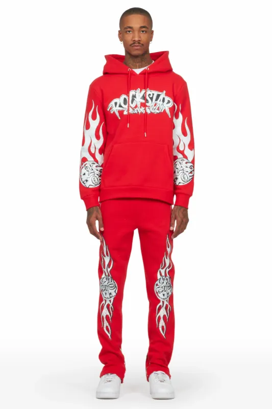 Iheartu Red Slim Fit Track Set sold by Rockstar Original