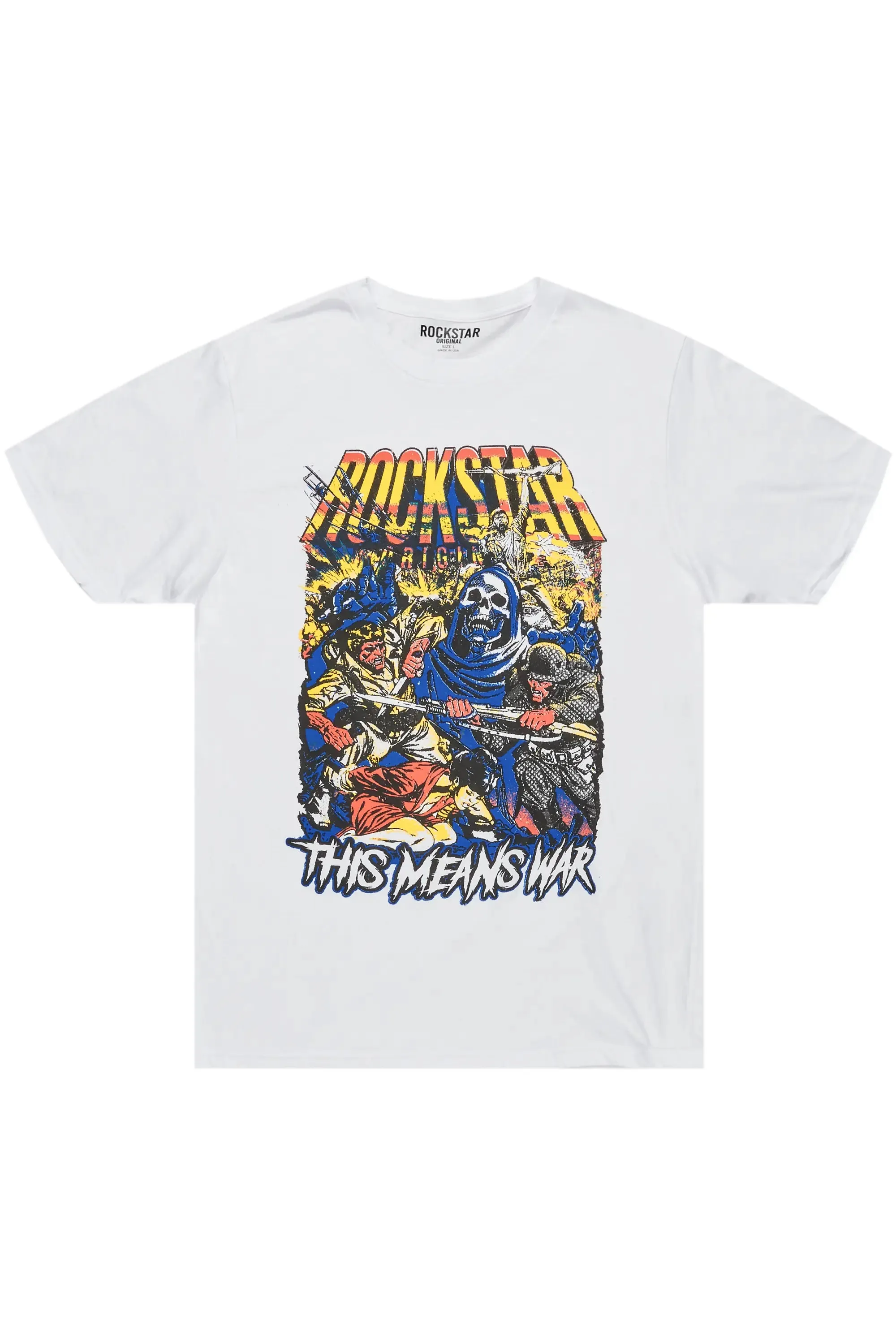 Normandie White Graphic T-Shirt sold by Rockstar Original