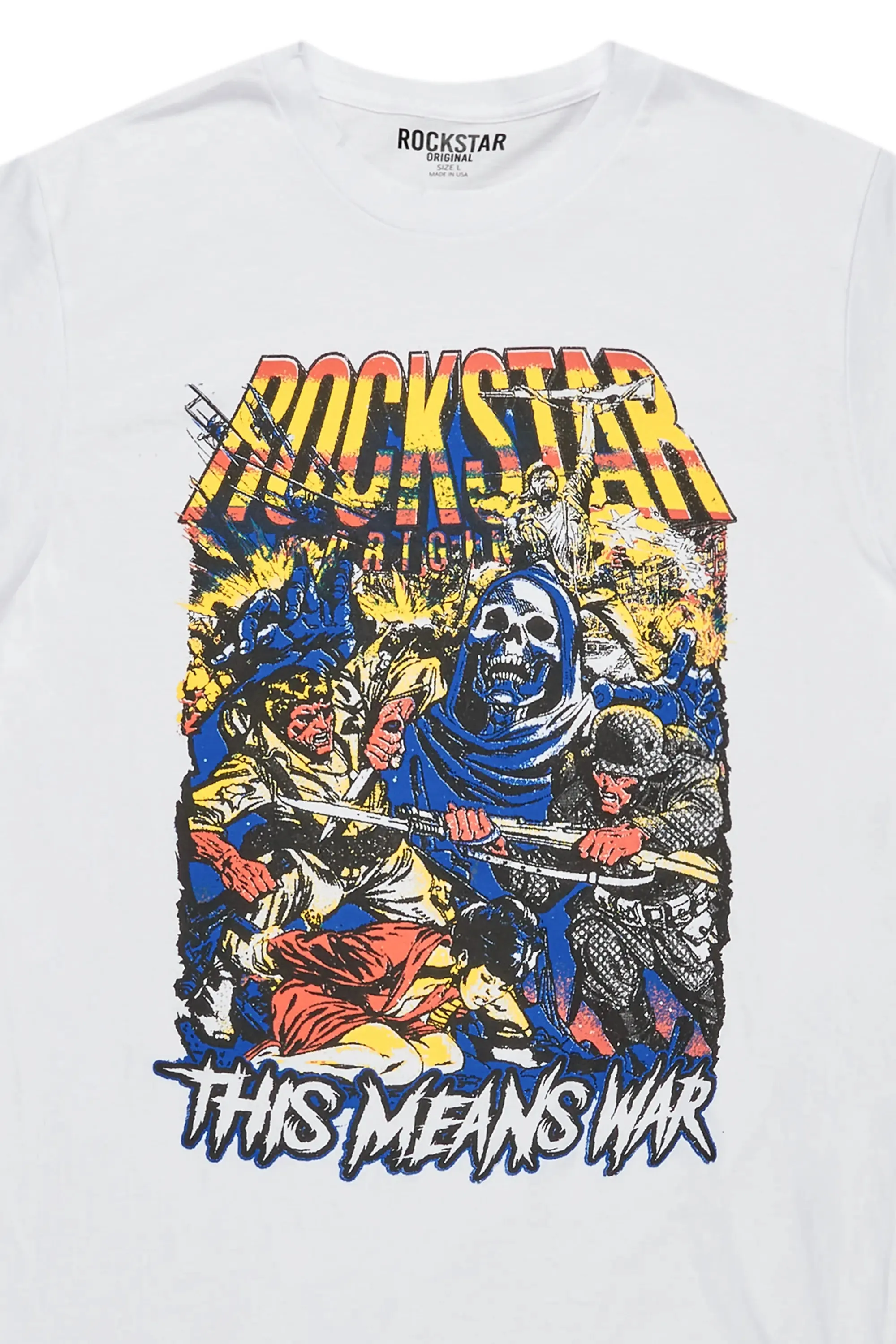 Normandie White Graphic T-Shirt sold by Rockstar Original product image thumbnail 3