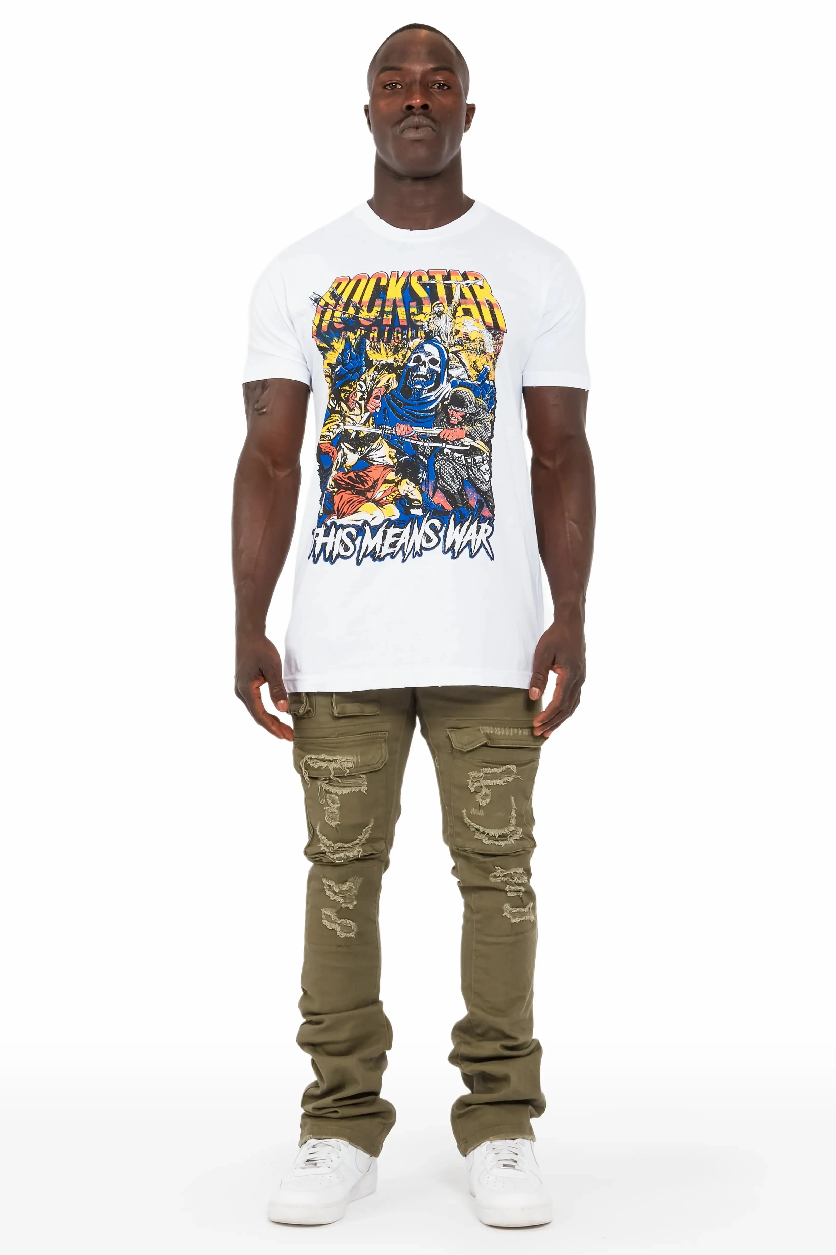 Normandie White Graphic T-Shirt sold by Rockstar Original product image thumbnail 4