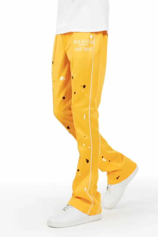 Jaco Yellow Stacked Flare Pant sold by Rockstar Original
