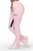 Emery Pink Stacked Flare Track Pant sold by Rockstar Original