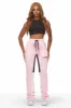 Emery Pink Stacked Flare Track Pant sold by Rockstar Original