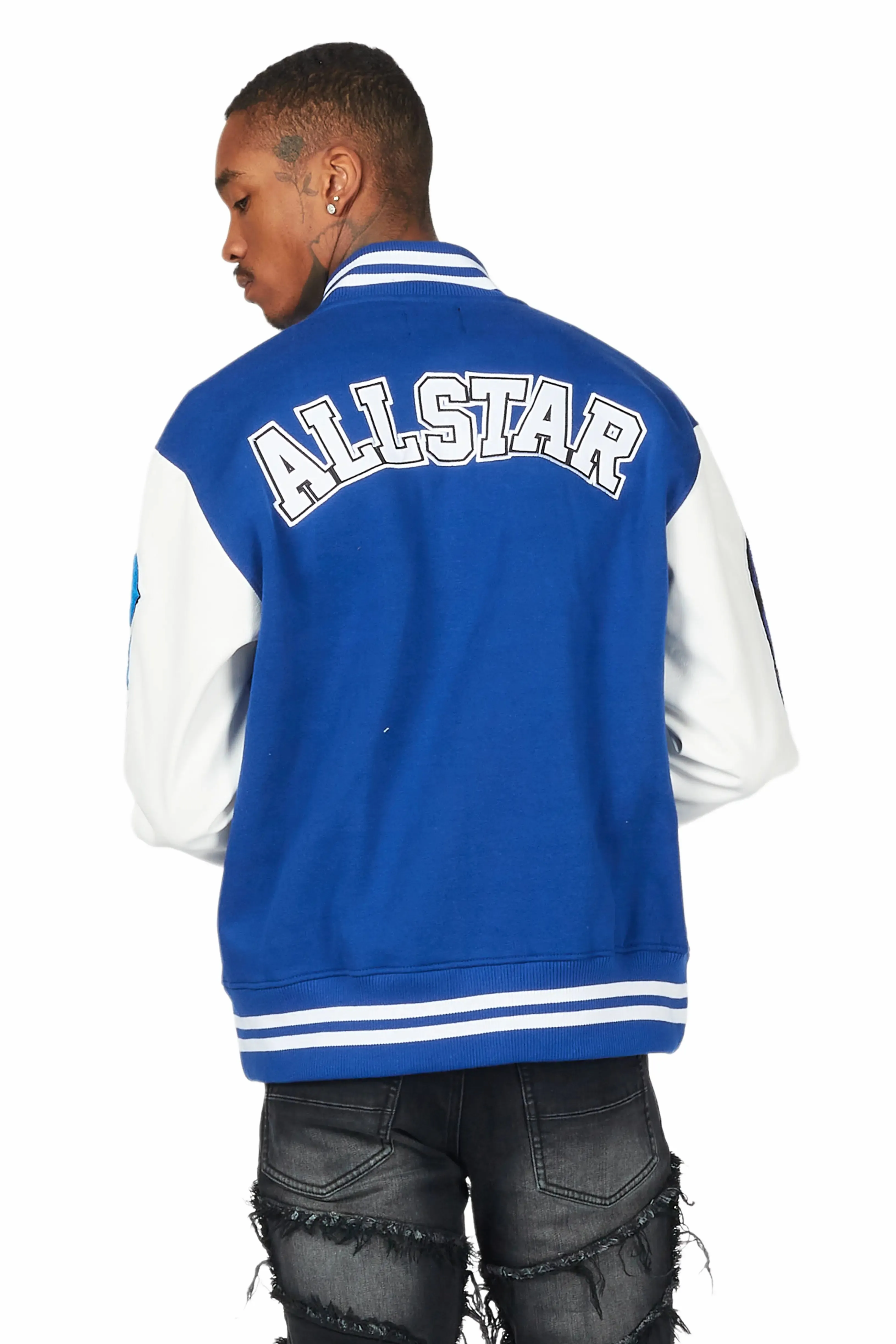 Castillo Royal Blue Varsity Jacket sold by Rockstar Original product image thumbnail 4