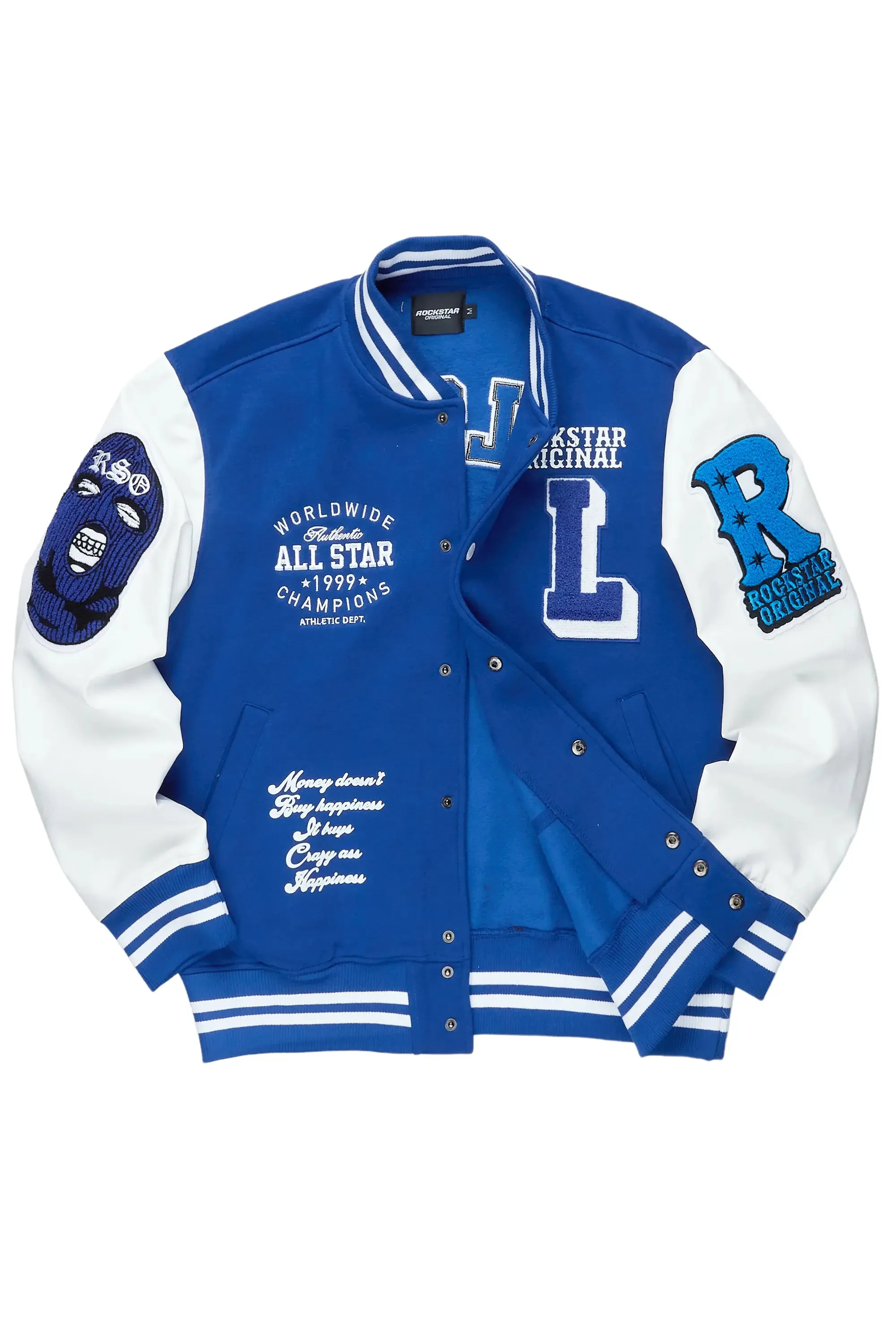 Castillo Royal Blue Varsity Jacket sold by Rockstar Original product image thumbnail 3