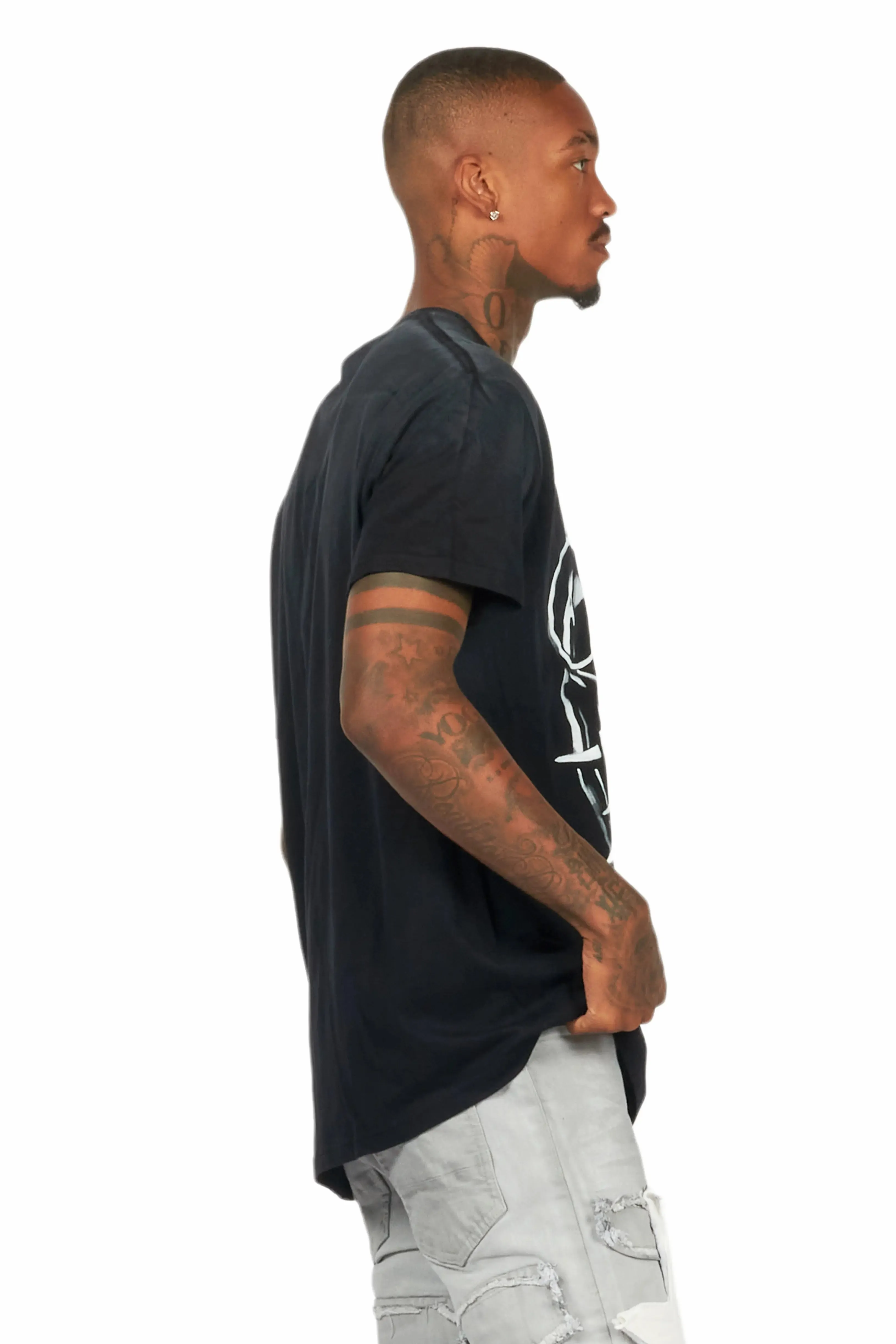 Mad Black Oversized Graphic T-Shirt sold by Rockstar Original product image thumbnail 3