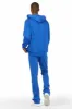 Jaco Royal Blue Hoodie Stacked Flare Pant Track Set sold by Rockstar Original