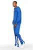 Jaco Royal Blue Hoodie Stacked Flare Pant Track Set sold by Rockstar Original
