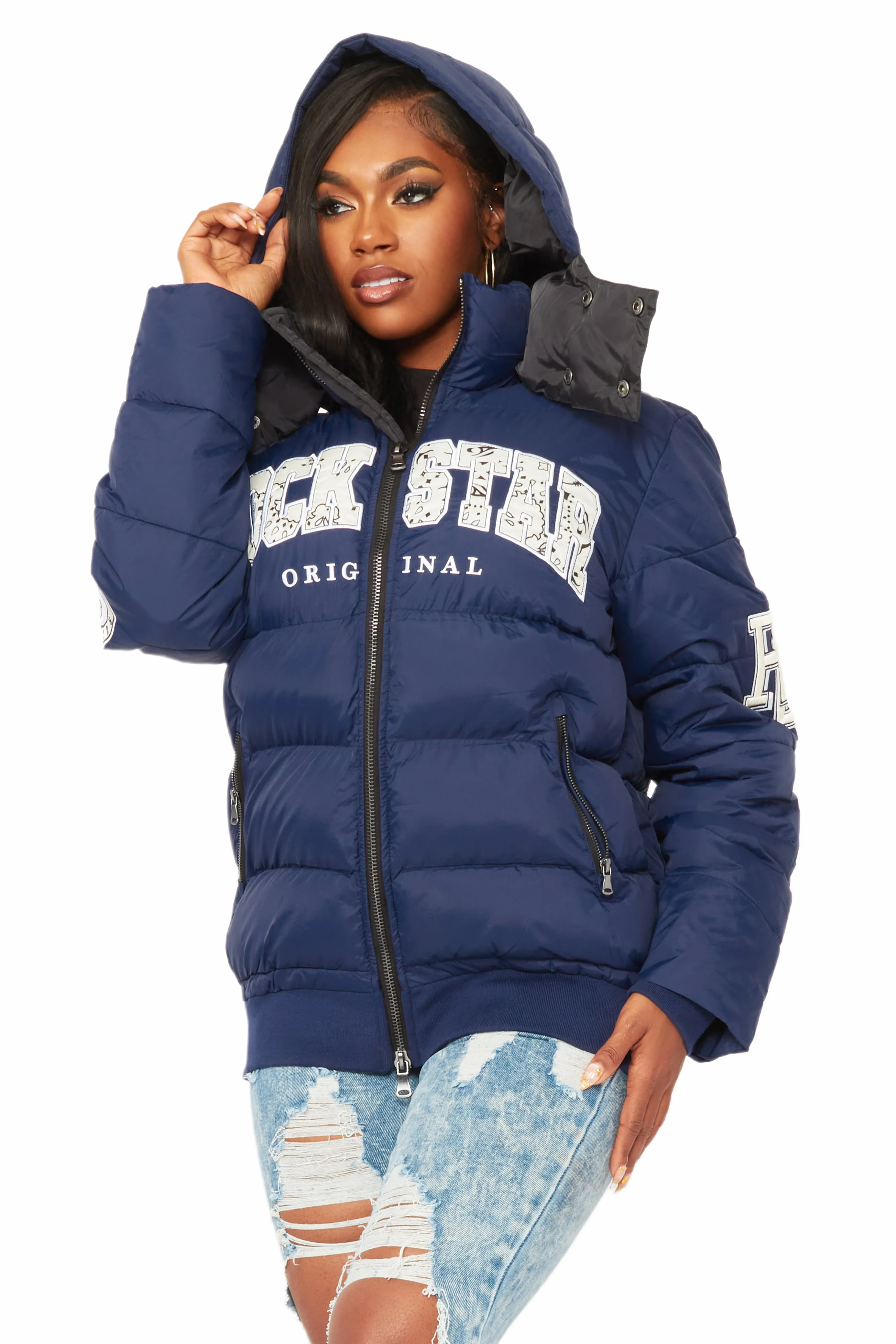Latoya Navy Oversized Puffer Jacket sold by Rockstar Original