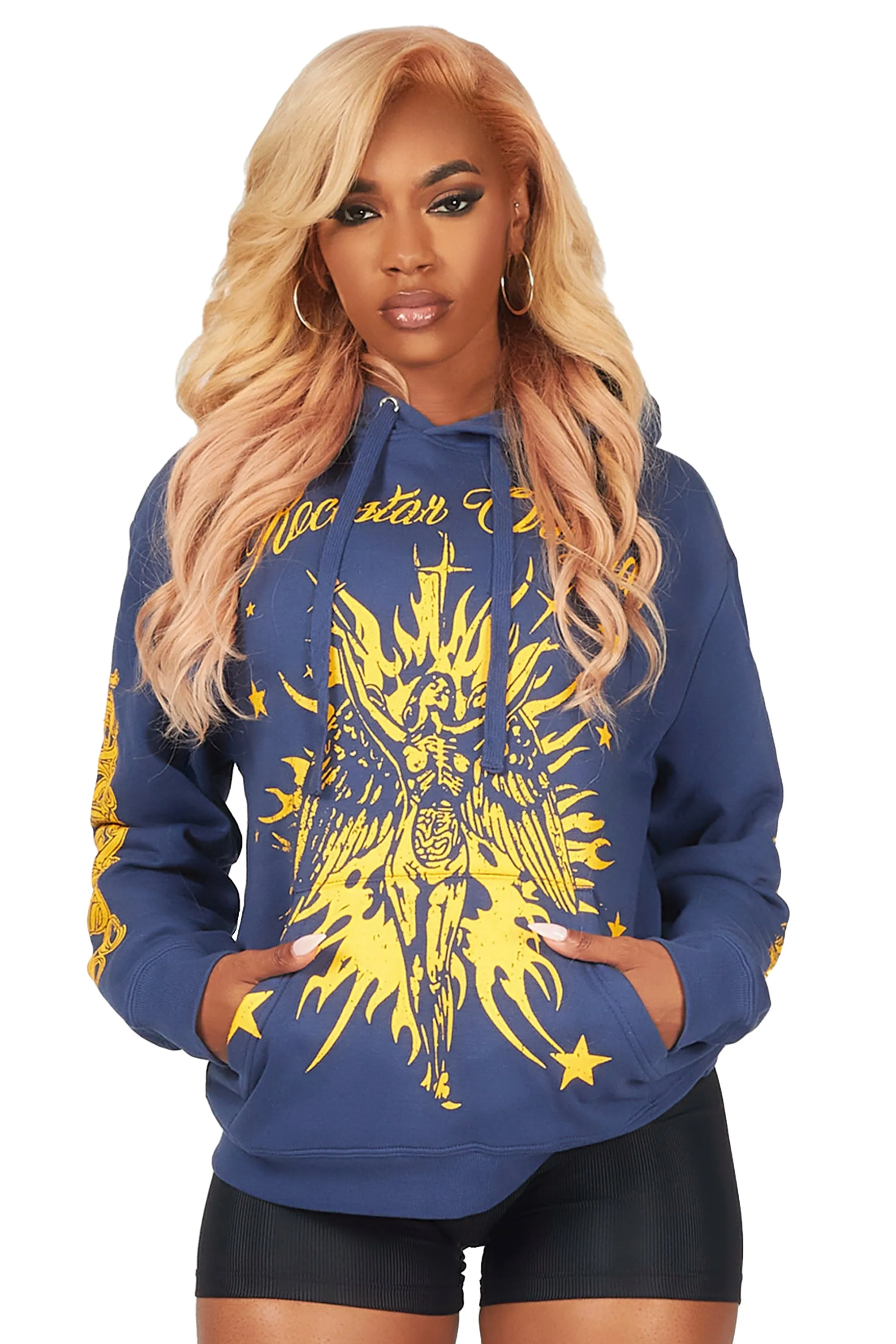 Jamyia Navy Oversized Hoodie sold by Rockstar Original product image thumbnail 2