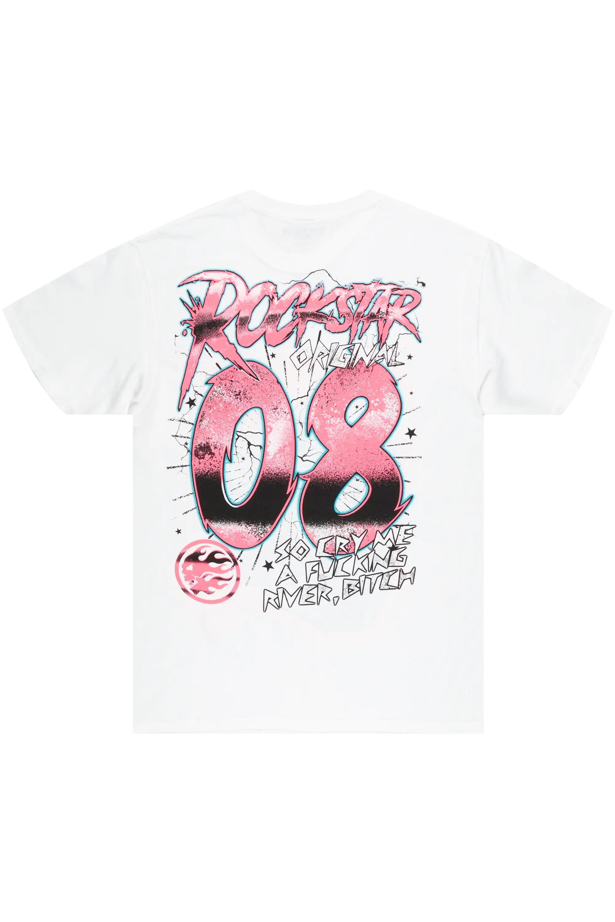 Ciro White/Pink Graphic T-Shirt sold by Rockstar Original product image thumbnail 5