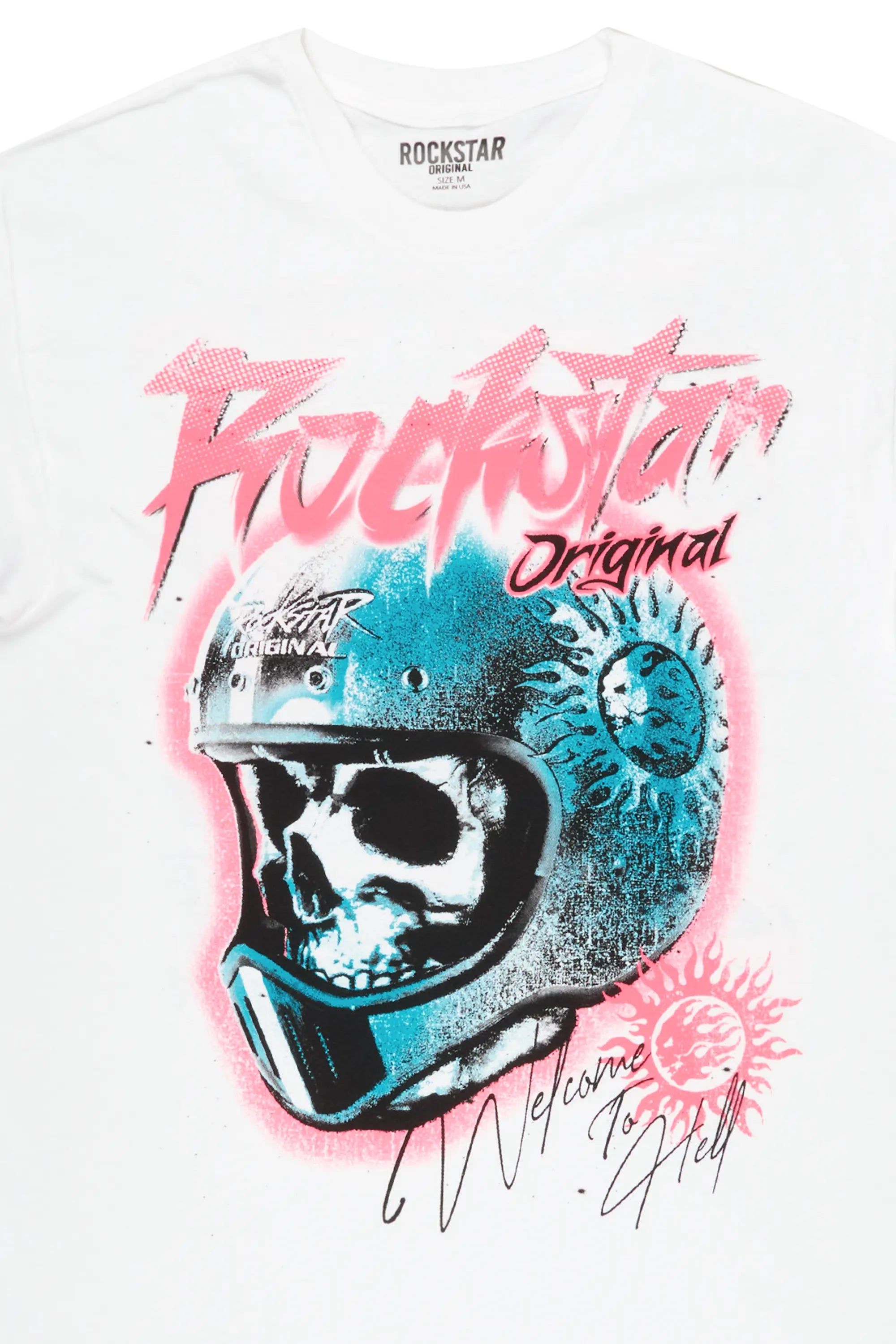 Ciro White/Pink Graphic T-Shirt sold by Rockstar Original product image thumbnail 3