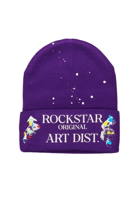 Axelly Purple Graphic Beanie sold by Rockstar Original