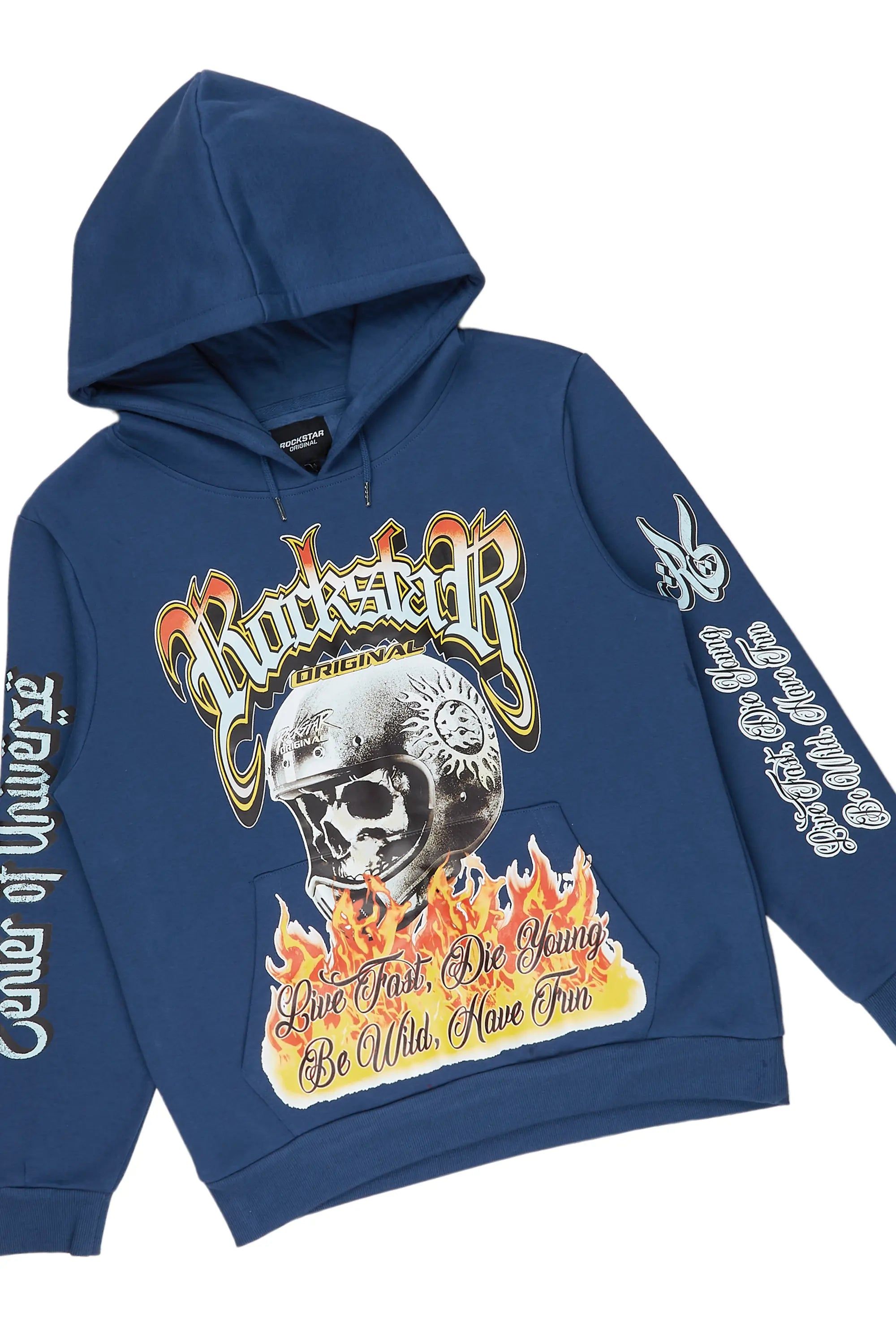 Souta Navy Hoodie/Stacked Flare Pant Set sold by Rockstar Original product image thumbnail 4