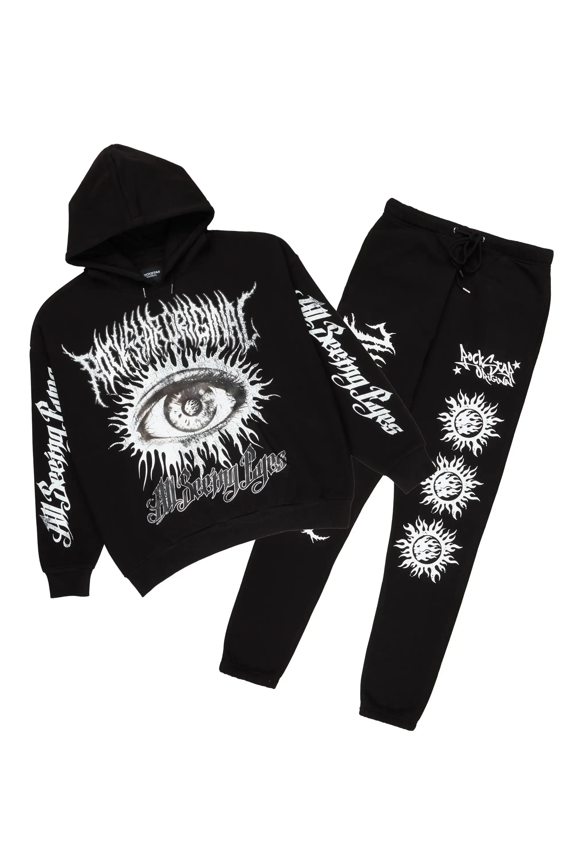 All Seeing Eyes Black Relax Fit Track Set sold by Rockstar Original product image thumbnail 2