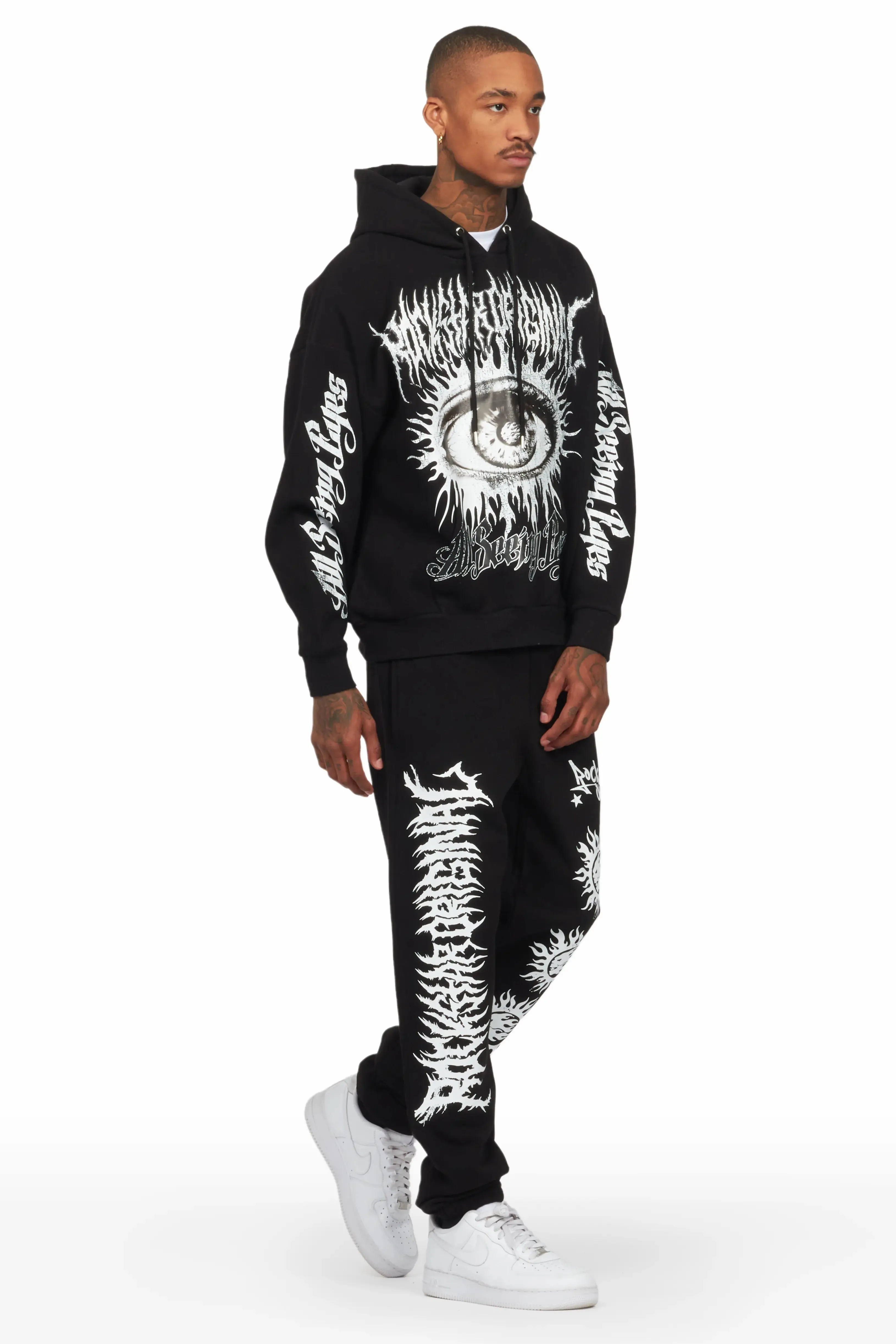 All Seeing Eyes Black Relax Fit Track Set sold by Rockstar Original product image thumbnail 3