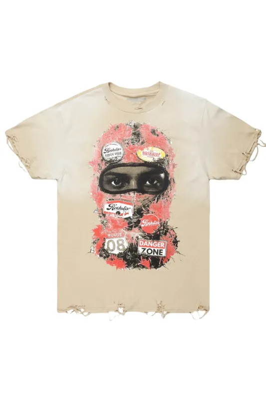 Juleisha Beige Oversized T-Shirt sold by Rockstar Original