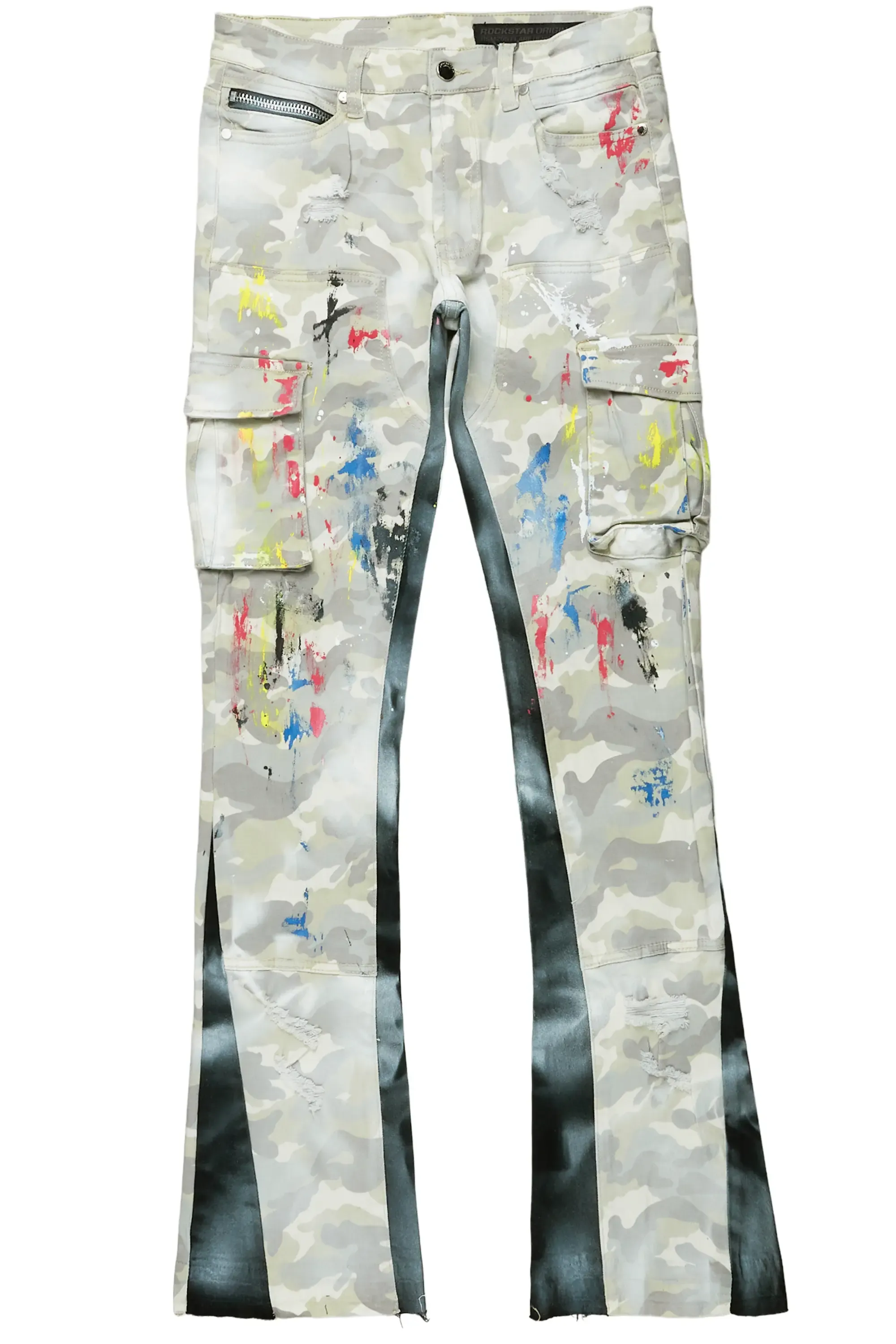 Neal Light Camo Painter Stacked Flare Jean sold by Rockstar Original product image thumbnail 2
