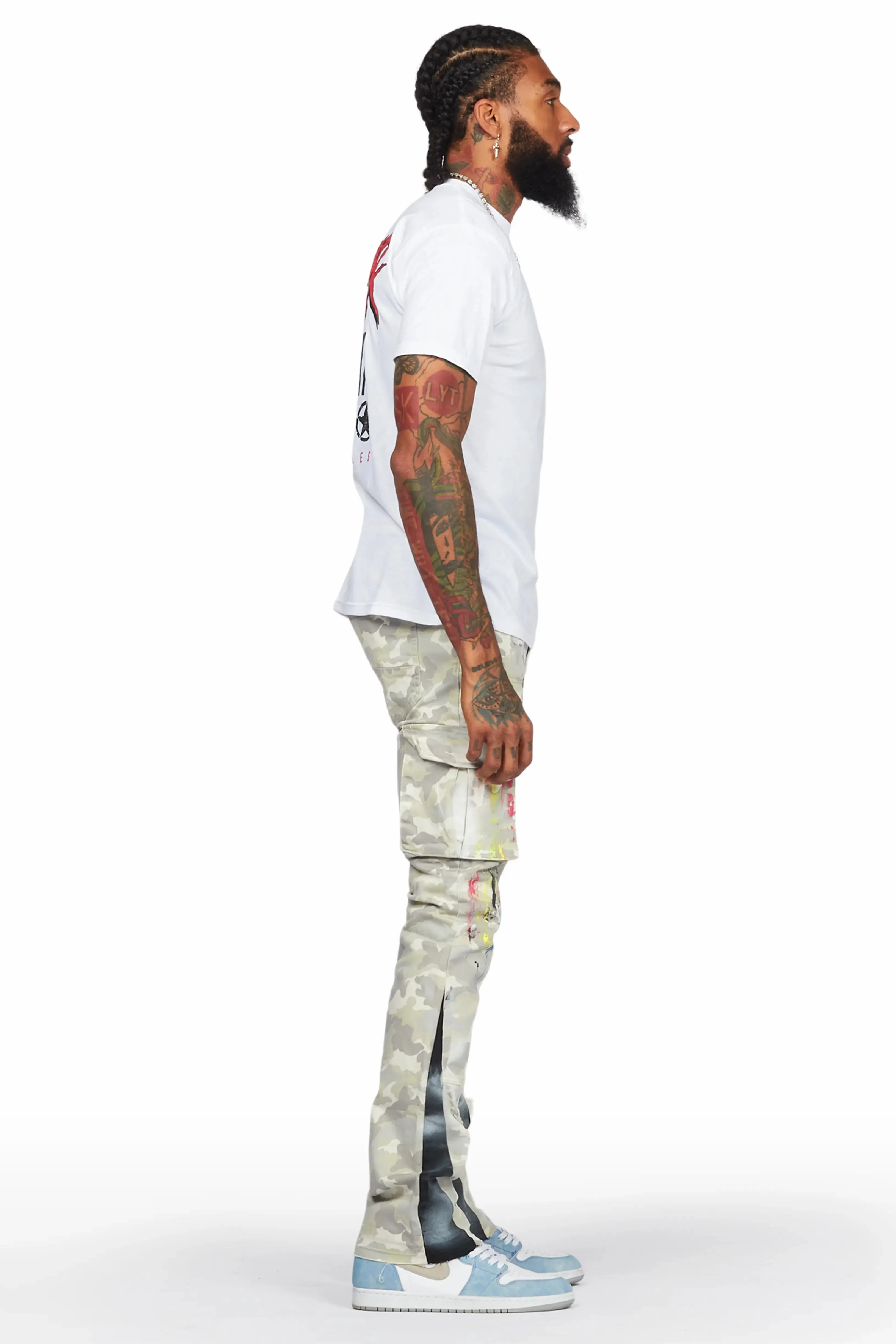 Neal Light Camo Painter Stacked Flare Jean sold by Rockstar Original product image thumbnail 4