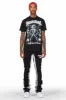 Alpine Black/White Super Stacked Trackpant sold by Rockstar Original