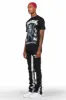 Alpine Black/White Super Stacked Trackpant sold by Rockstar Original