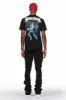 Alpine Black/White Super Stacked Trackpant sold by Rockstar Original