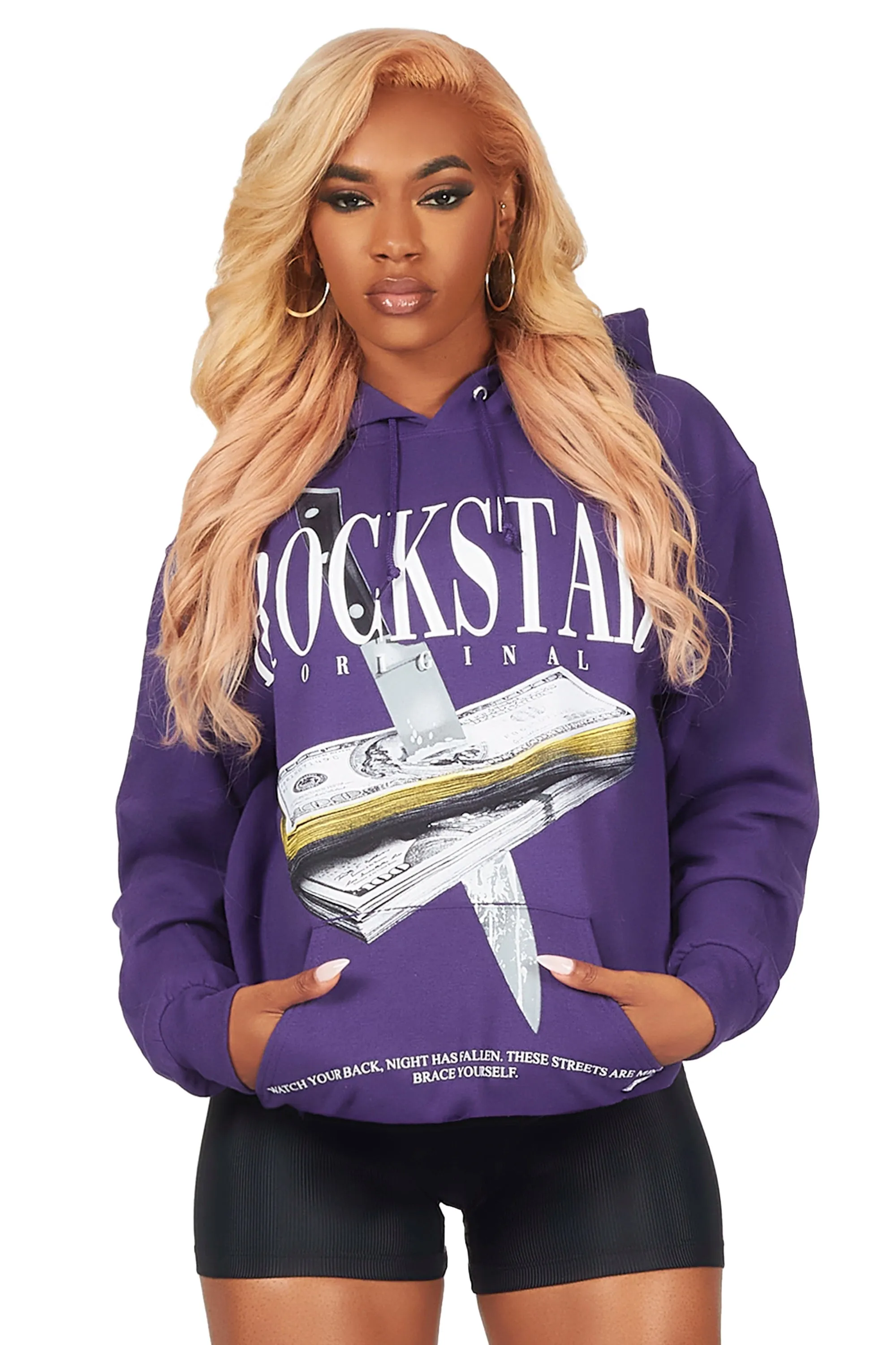 Sheridan Purple Oversized Hoodie sold by Rockstar Original product image thumbnail 3