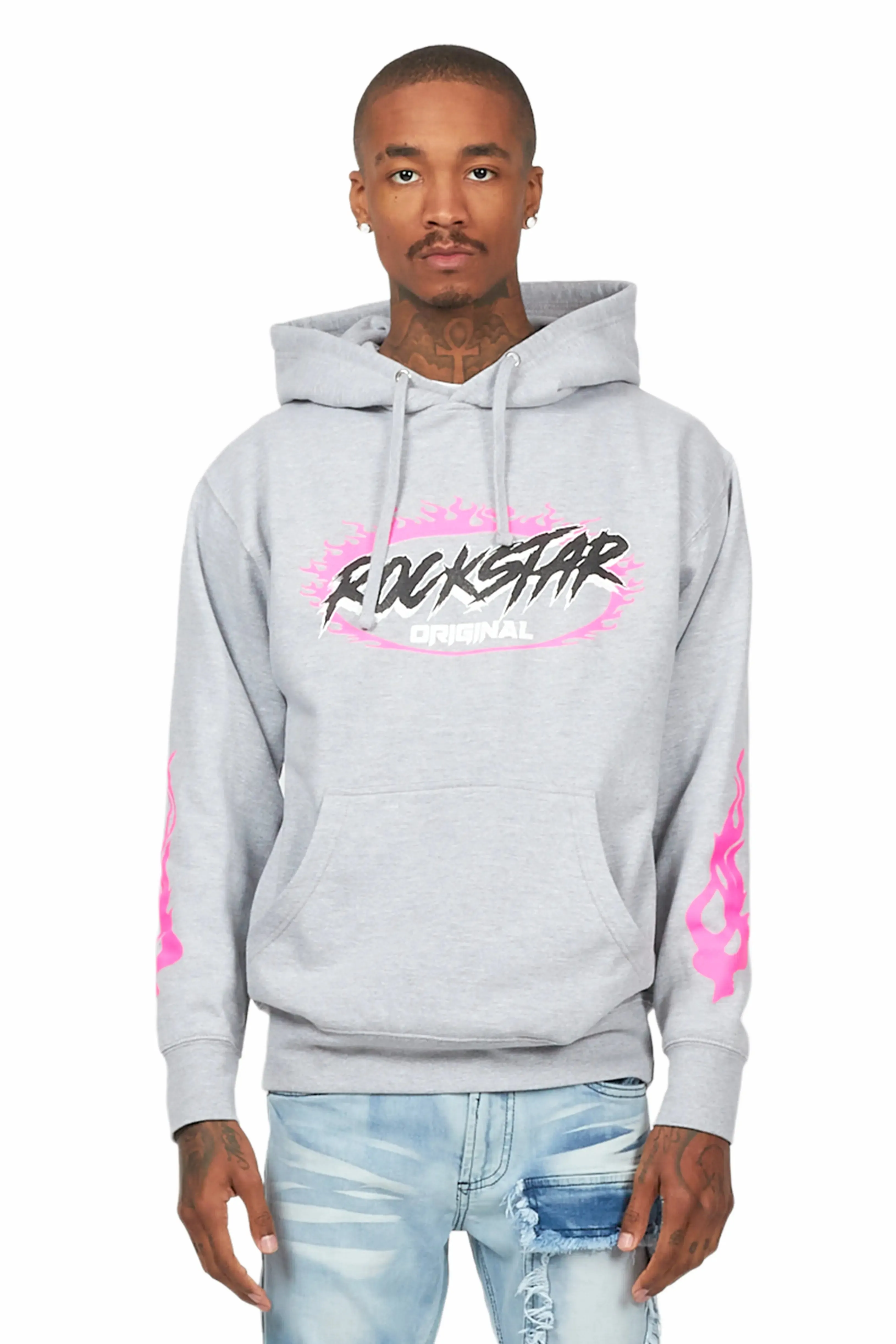 Draven Heather Grey Graphic Hoodie sold by Rockstar Original