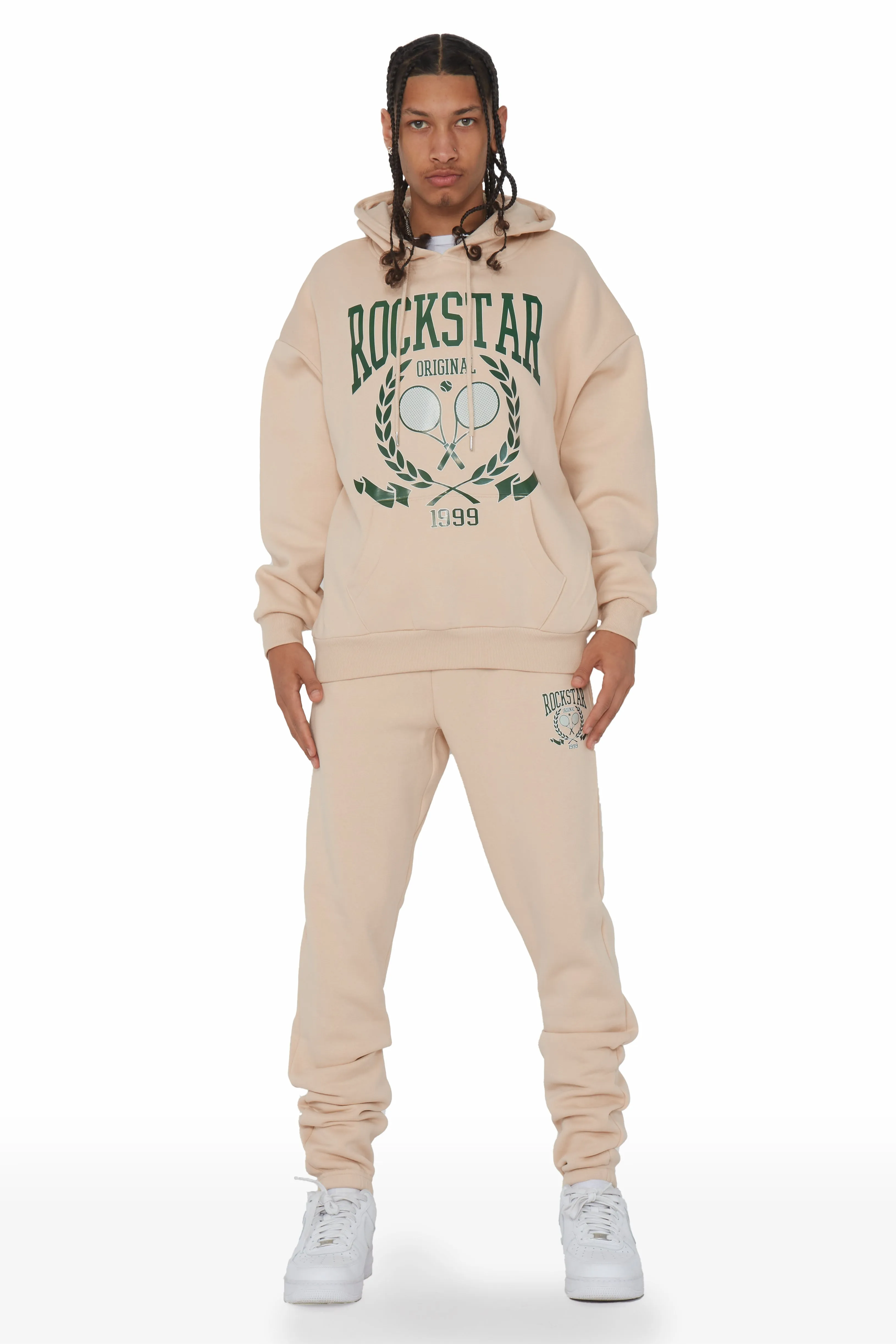 Albie Beige Relaxed Fit Track Set sold by Rockstar Original