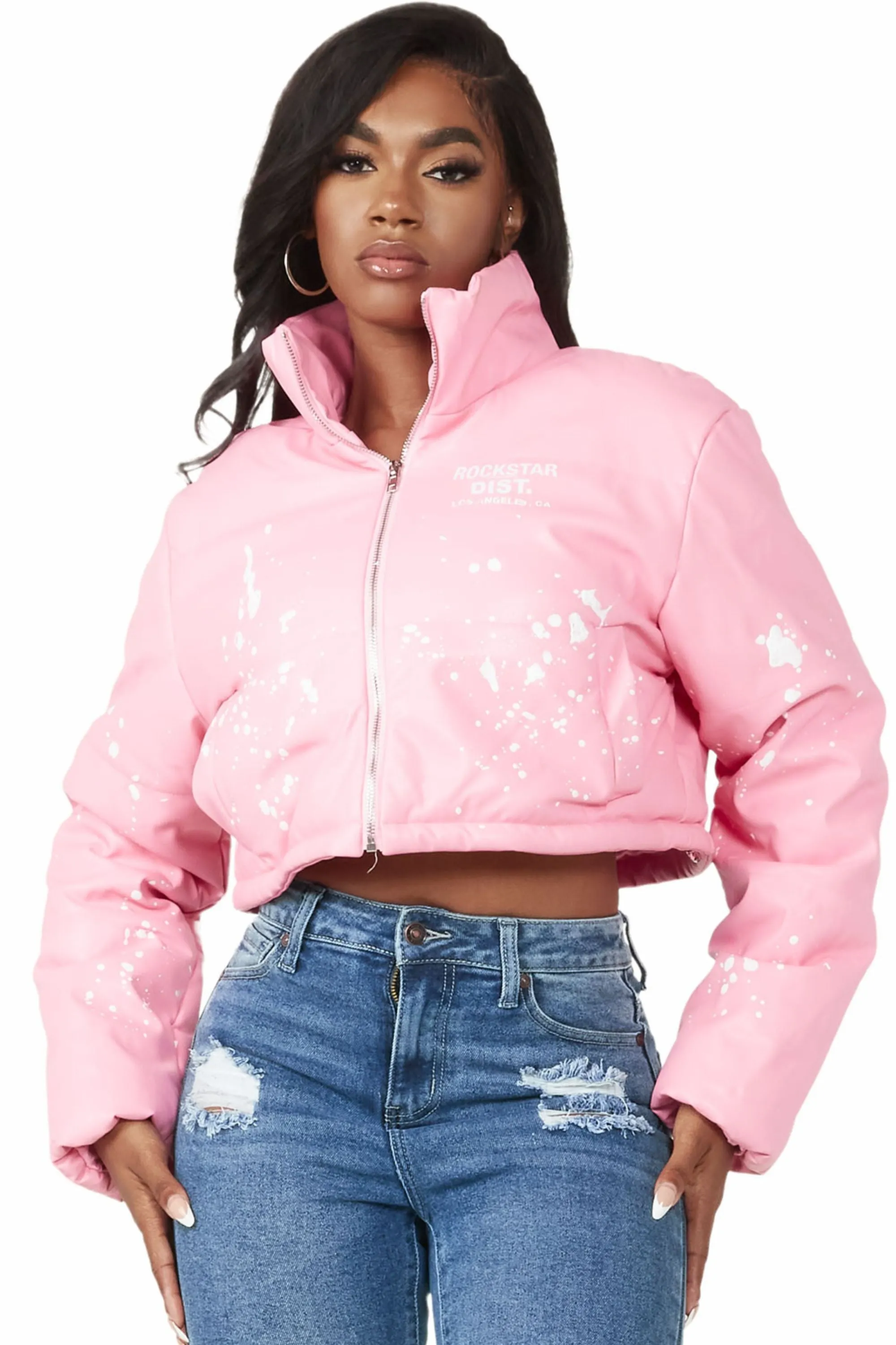 Tommy Hilfiger Cropped Alaska Puffer Jacket in Pink | Lyst UK