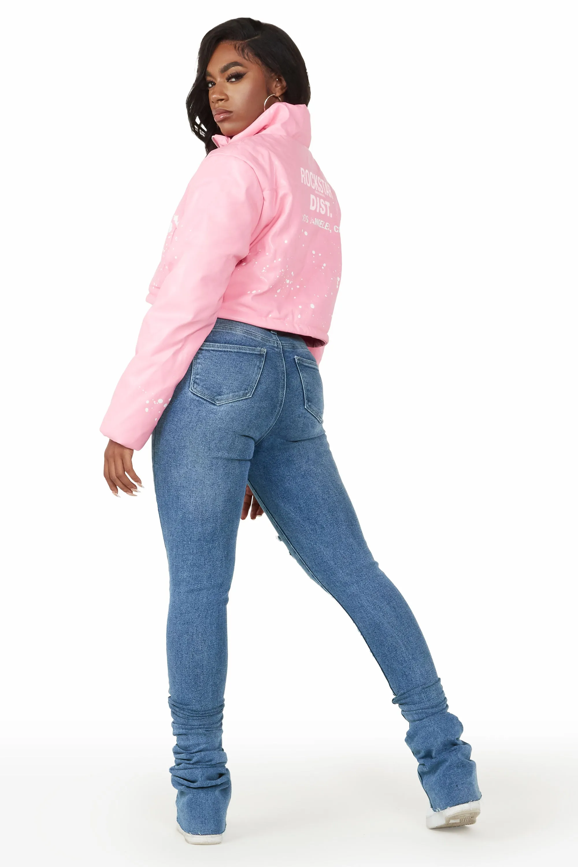 Toni Pink Art Dept. Puffer Jacket sold by Rockstar Original product image thumbnail 5
