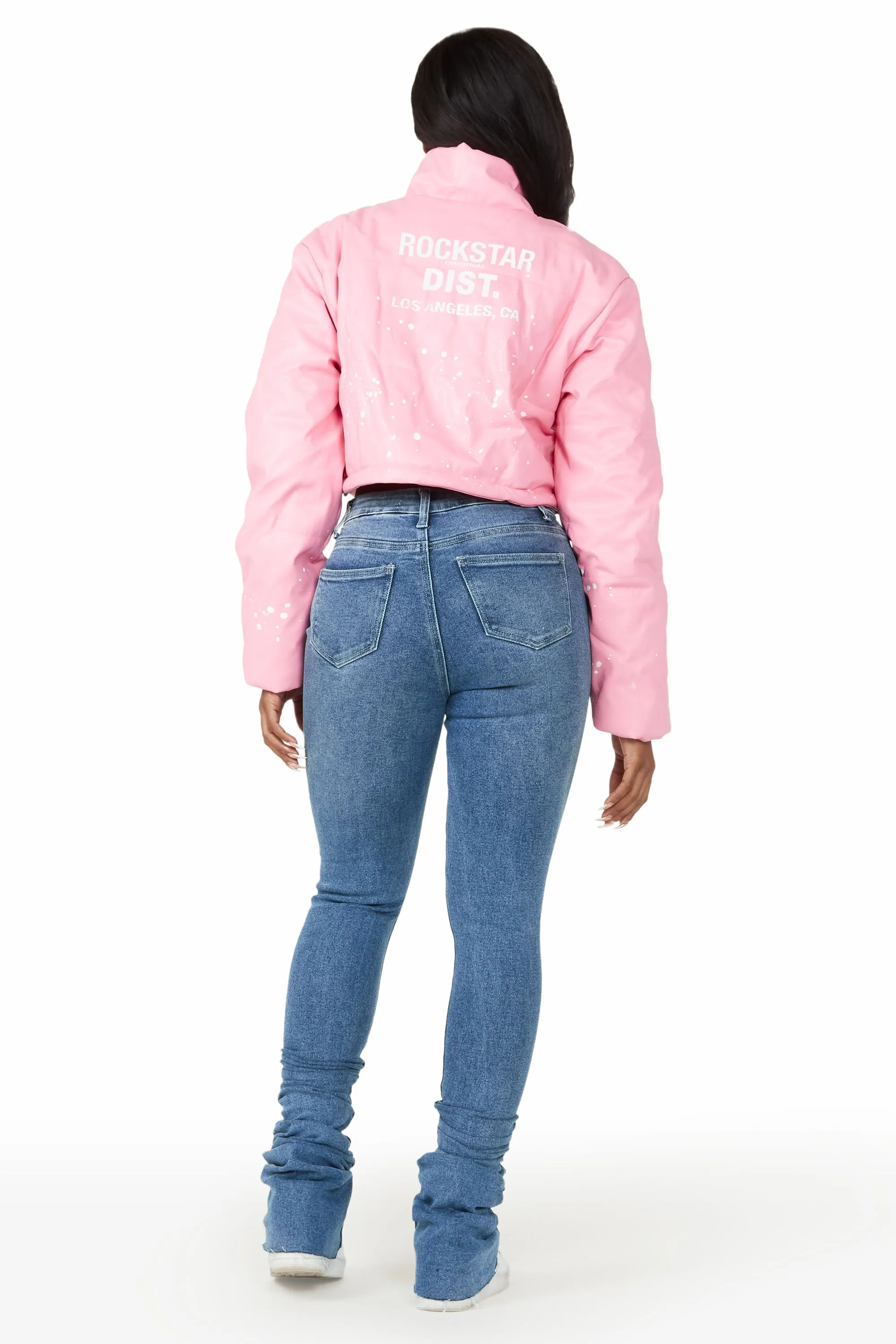 Toni Pink Art Dept. Puffer Jacket sold by Rockstar Original product image thumbnail 4