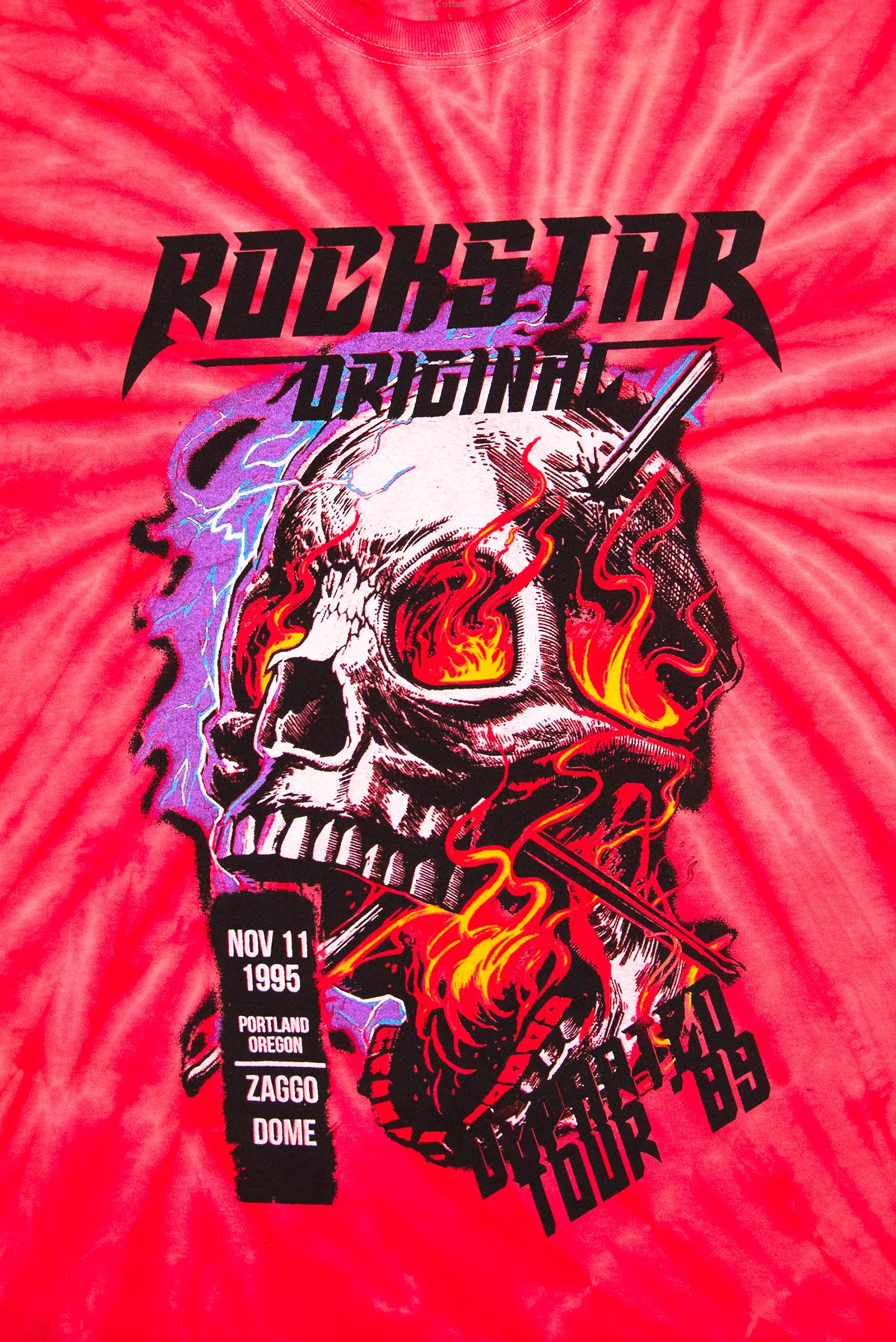 Joni Printed Tie Dye T-Shirt-Red/White sold by Rockstar Original product image thumbnail 2