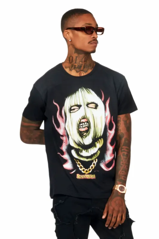 Badra Black Graphic T-Shirt sold by Rockstar Original
