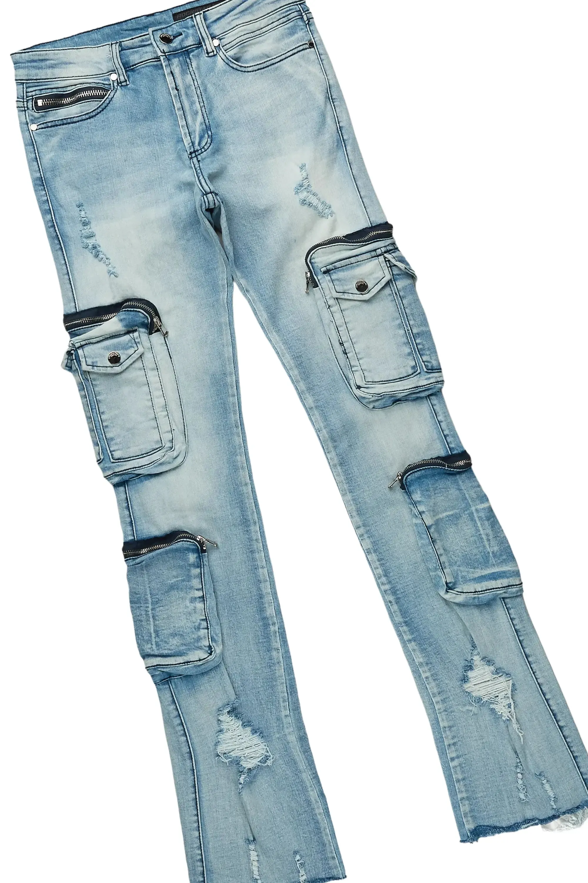 Bryson Puffer Black & Sutton Blue Super Stacked Flare Jean Bundle sold by Rockstar Original product image thumbnail 3