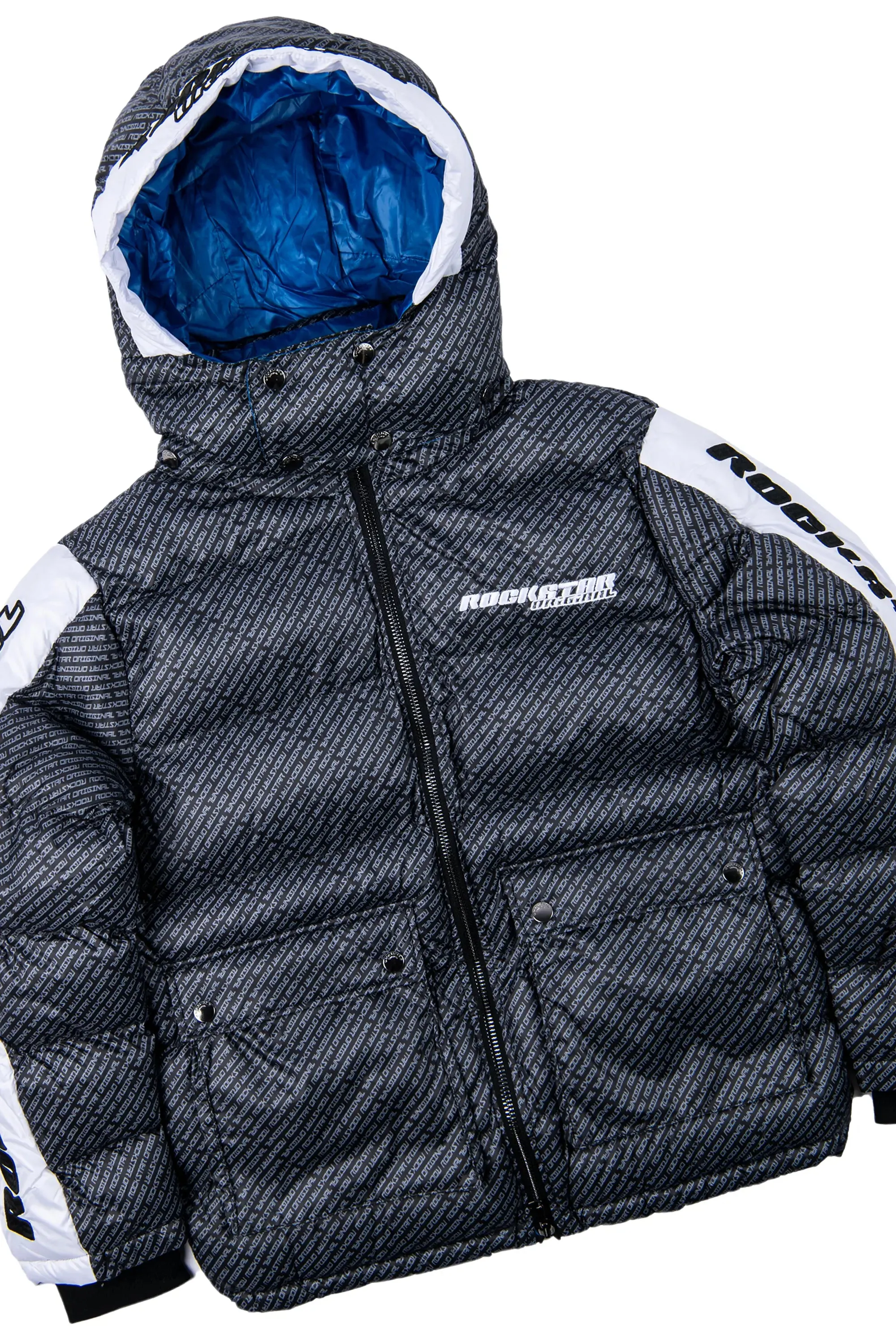 Bryson Puffer Black & Sutton Blue Super Stacked Flare Jean Bundle sold by Rockstar Original product image thumbnail 2