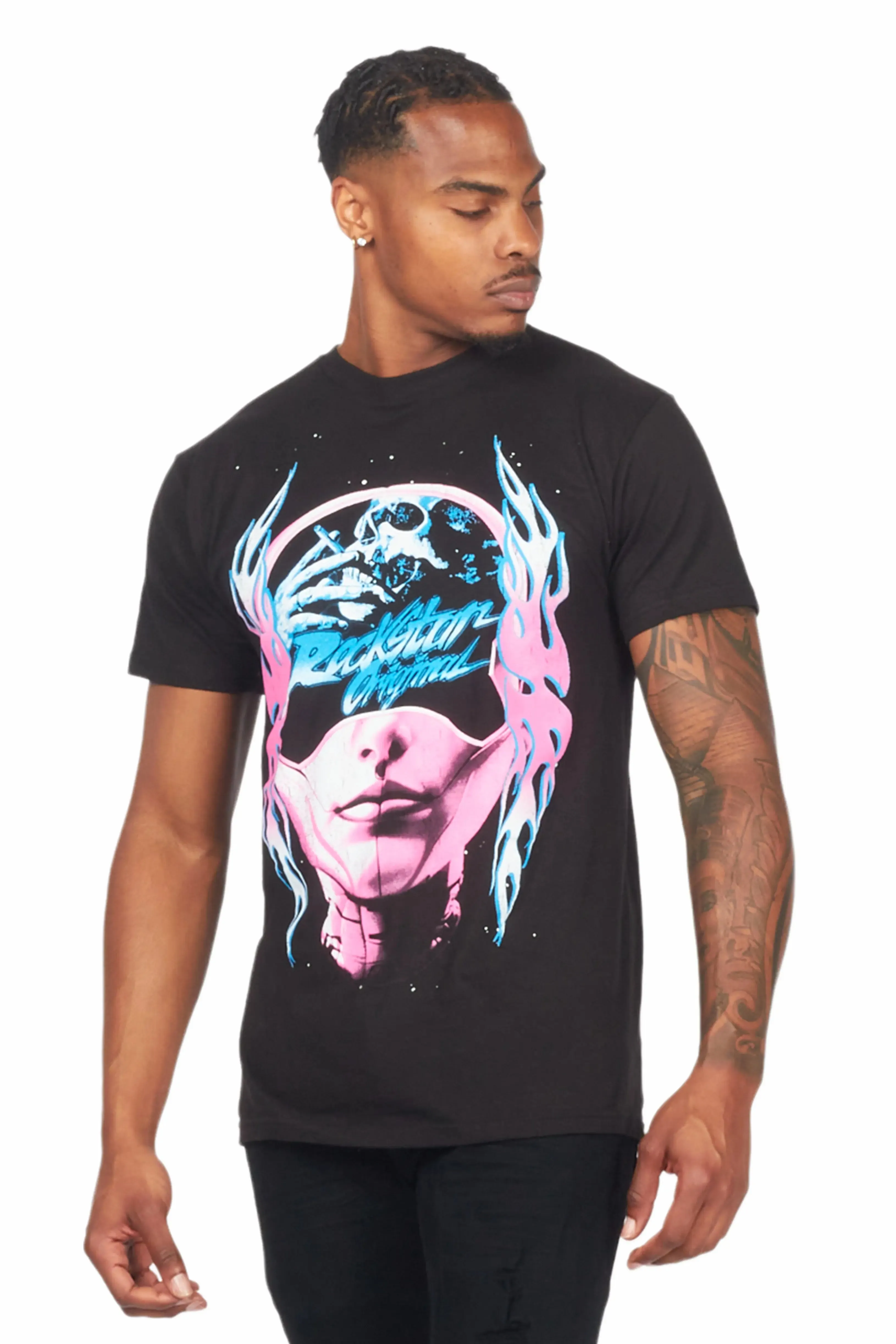 Blocka Black Graphic T-Shirt sold by Rockstar Original product image thumbnail 4