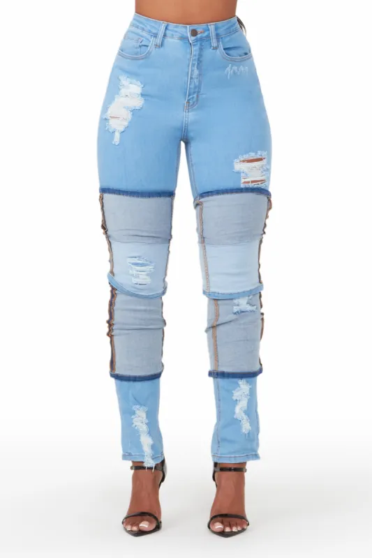 Angelica Light Wash Distressed Skinny Jean sold by Rockstar Original