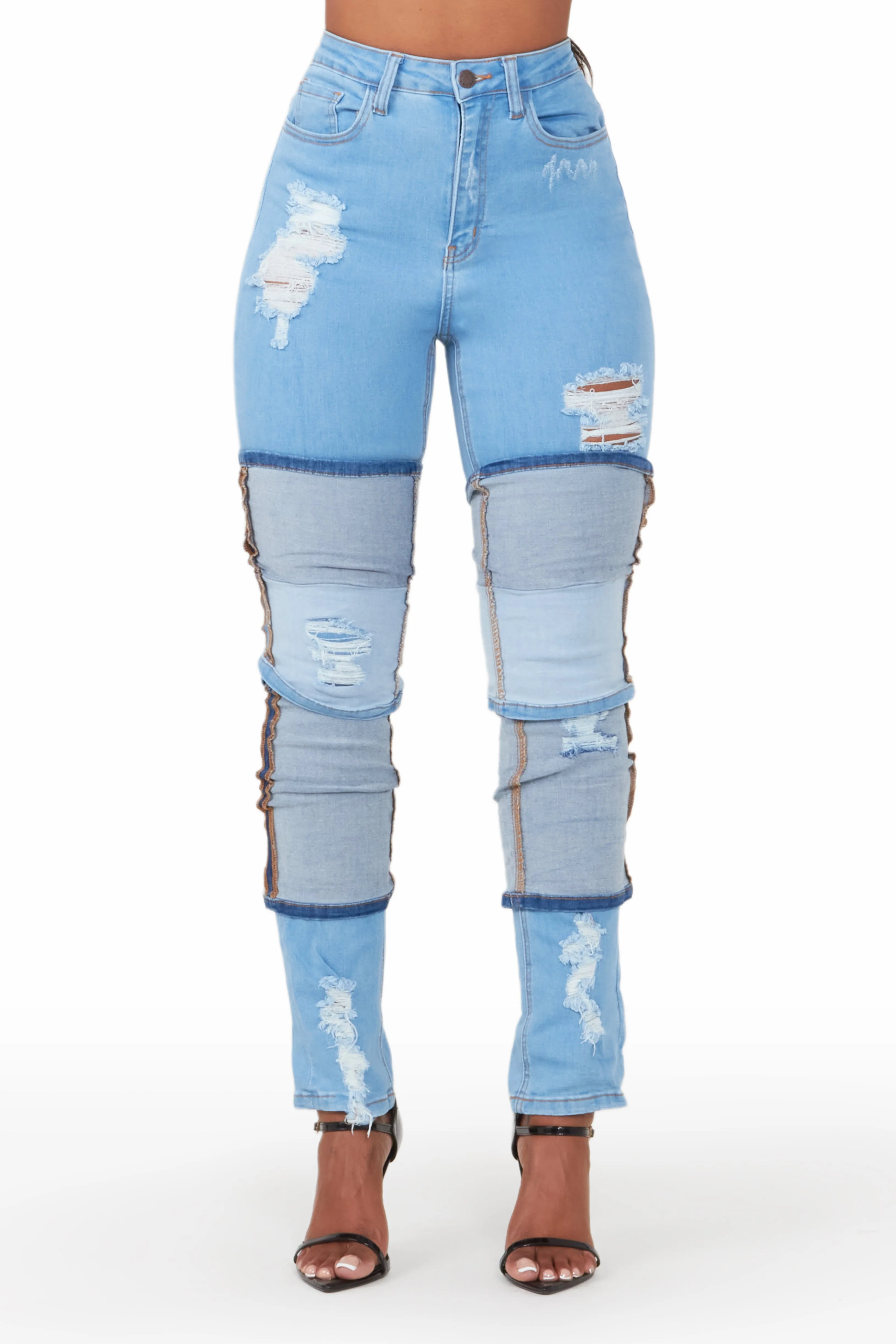 Angelica Light Wash Distressed Skinny Jean sold by Rockstar Original